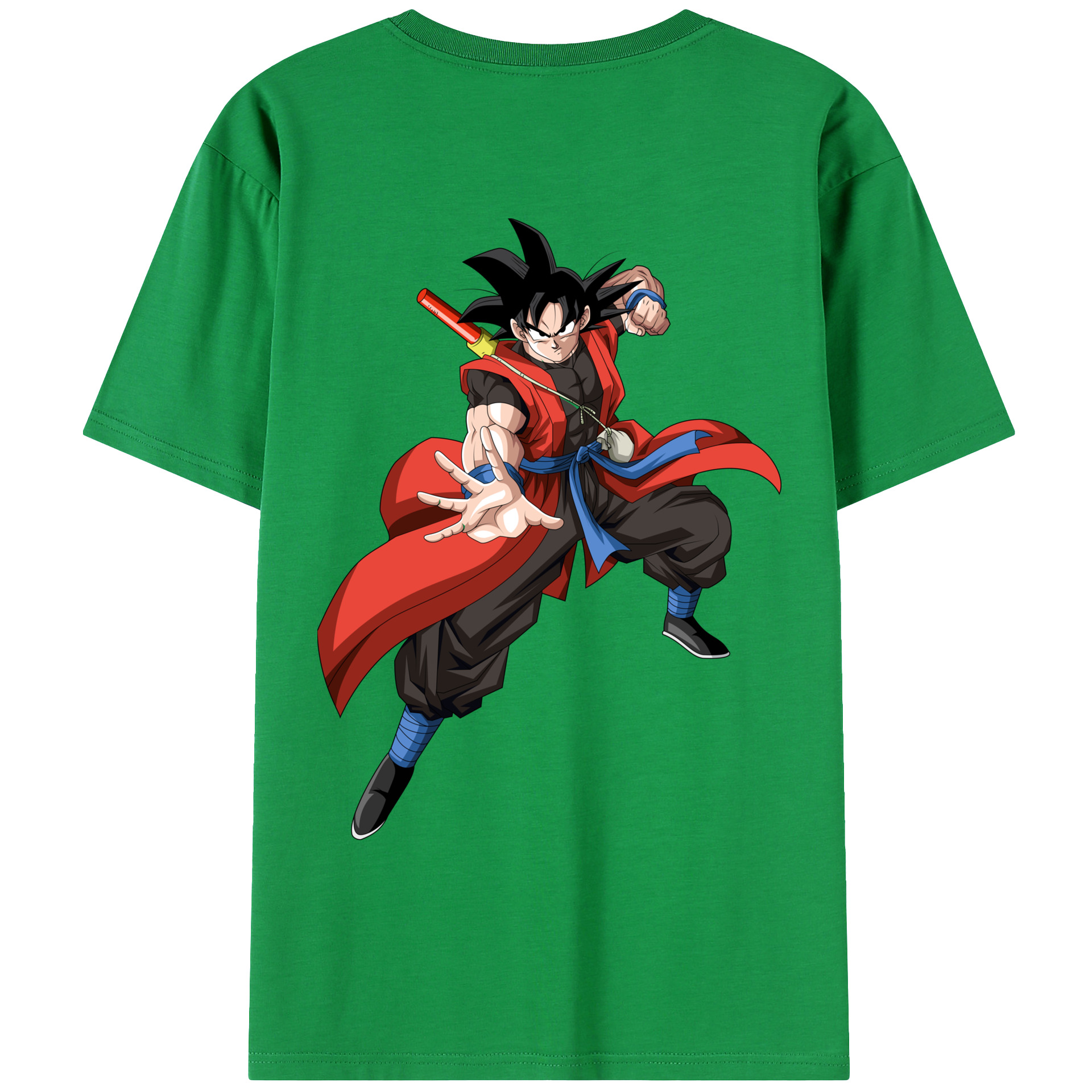 （画像用） ドラゴンボール 孫悟空（そん ごくう）Son Goku カカロット DRAGON BALL Kakarotto 綿100％ メンズ半袖Tシャツ（バックプリント） 通気性