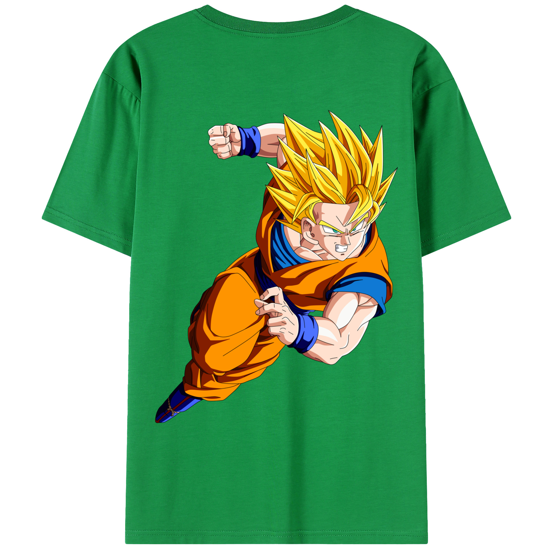 （画像用） ドラゴンボール 孫悟空（そん ごくう）Son Goku カカロット DRAGON BALL Kakarotto 綿100％ メンズ半袖Tシャツ（バックプリント） 通気性