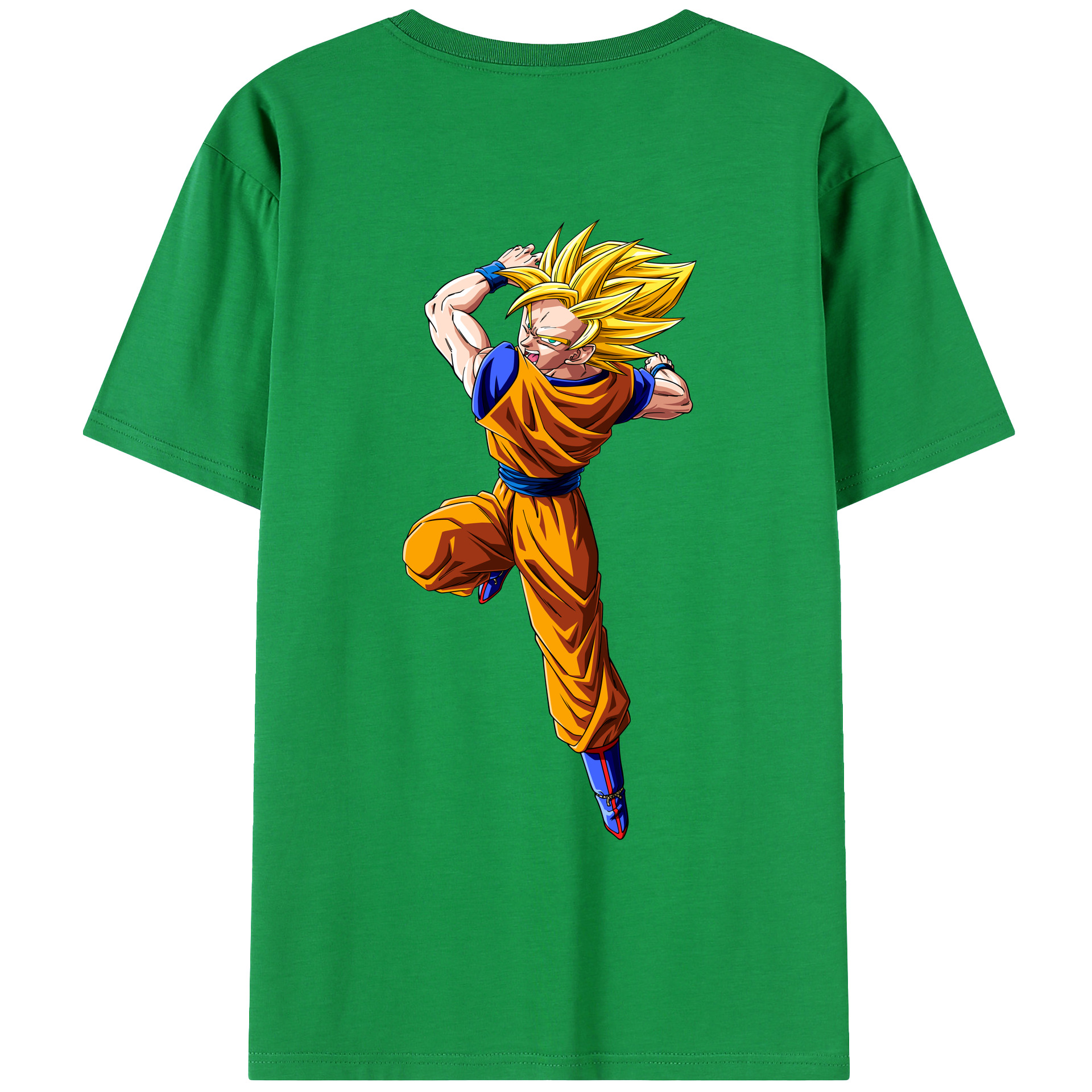 （画像用） ドラゴンボール 孫悟空（そん ごくう）Son Goku カカロット DRAGON BALL Kakarotto 綿100％ メンズ半袖Tシャツ（バックプリント） 通気性