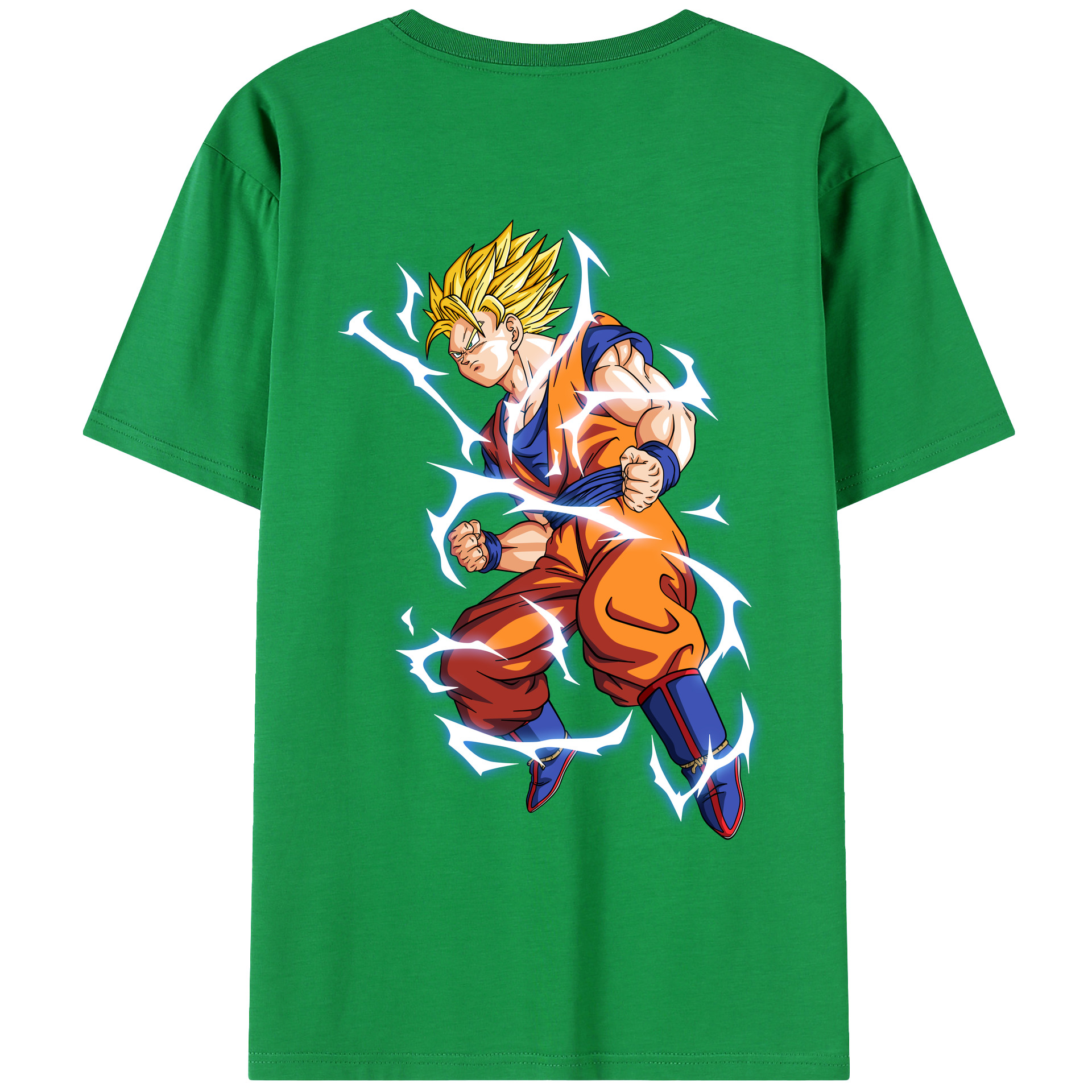（画像用） ドラゴンボール 孫悟空（そん ごくう）Son Goku カカロット DRAGON BALL Kakarotto 綿100％ メンズ半袖Tシャツ（バックプリント） 通気性