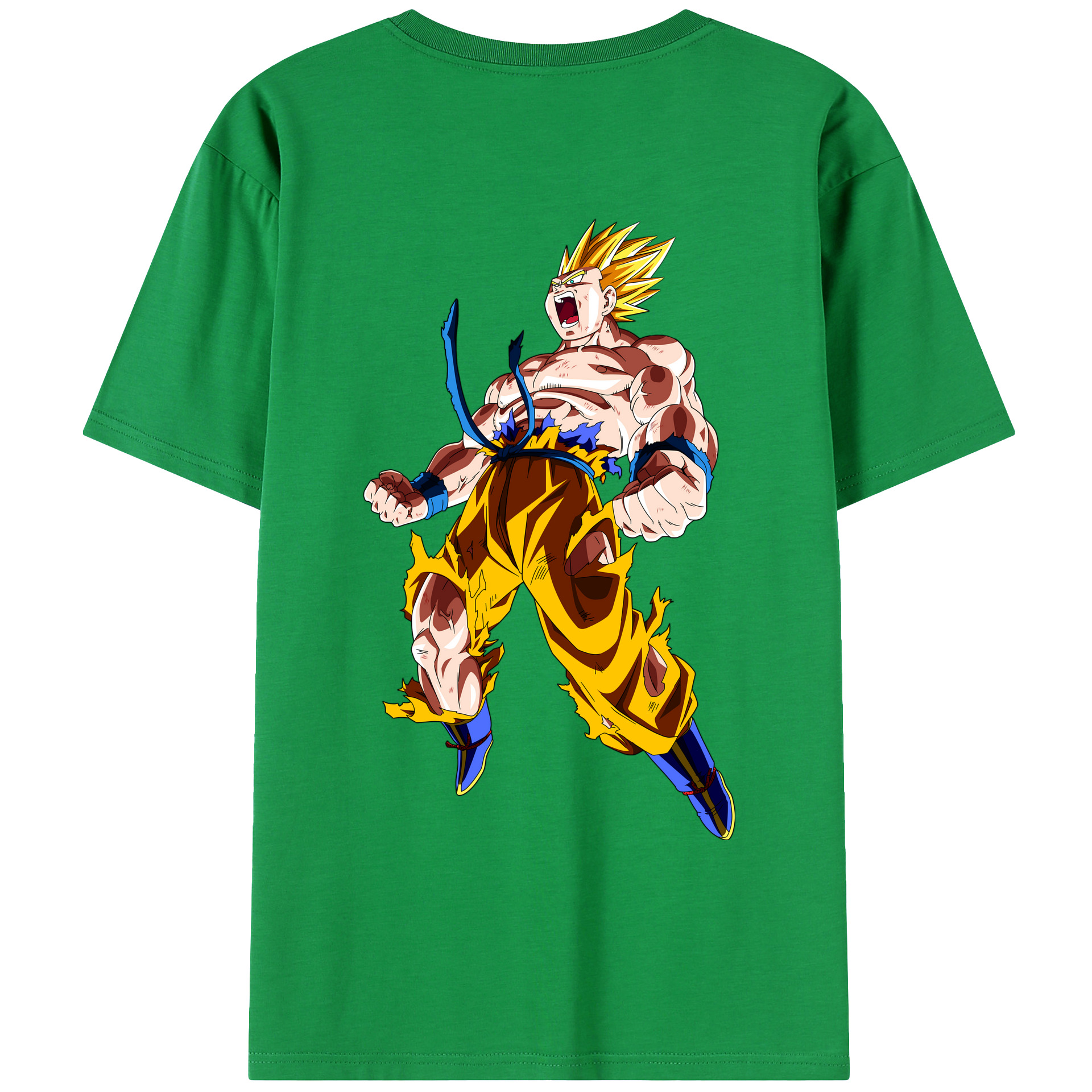 （画像用） ドラゴンボール 孫悟空（そん ごくう）Son Goku カカロット DRAGON BALL Kakarotto 綿100％ メンズ半袖Tシャツ（バックプリント） 通気性