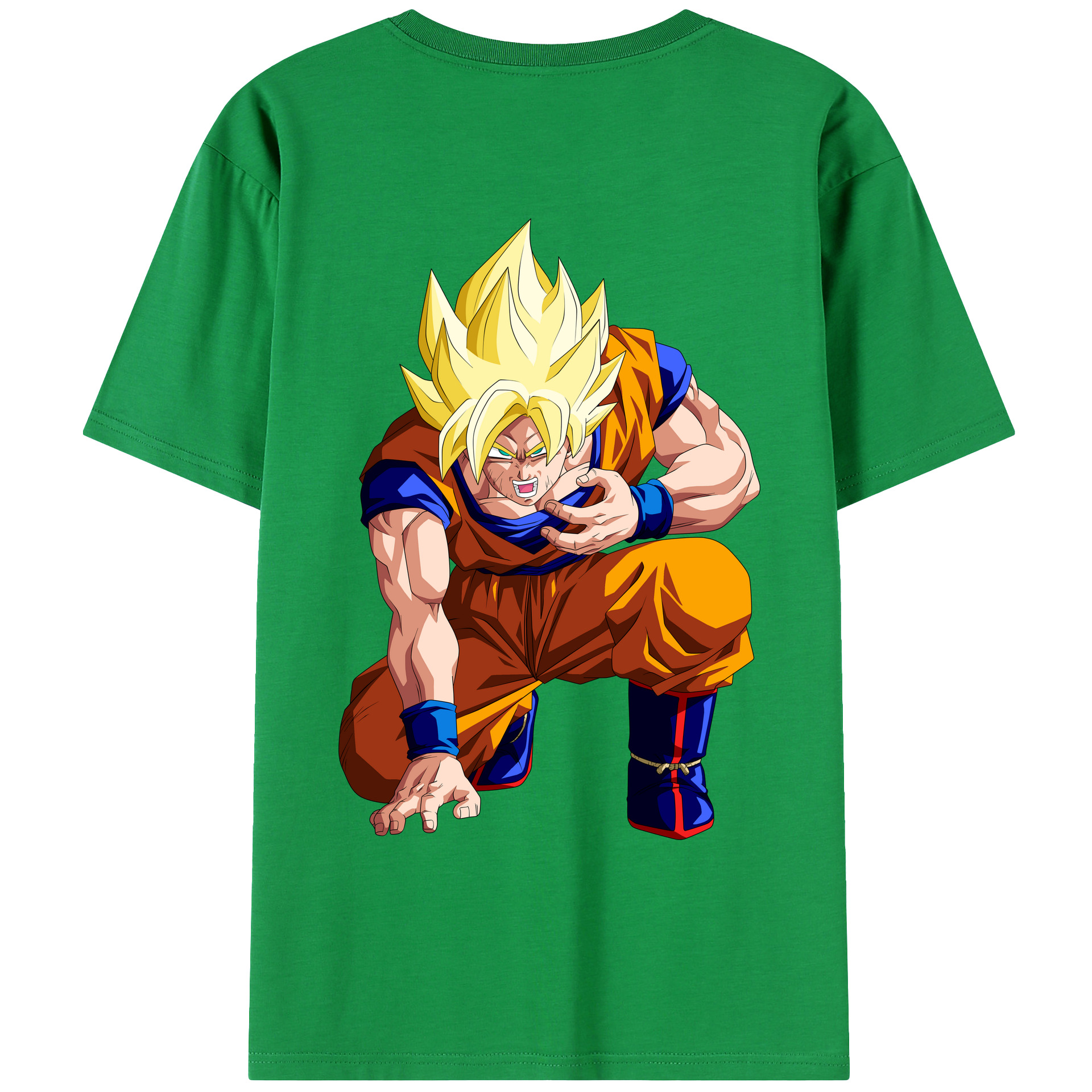 （画像用） ドラゴンボール 孫悟空（そん ごくう）Son Goku カカロット DRAGON BALL Kakarotto 綿100％ メンズ半袖Tシャツ（バックプリント） 通気性