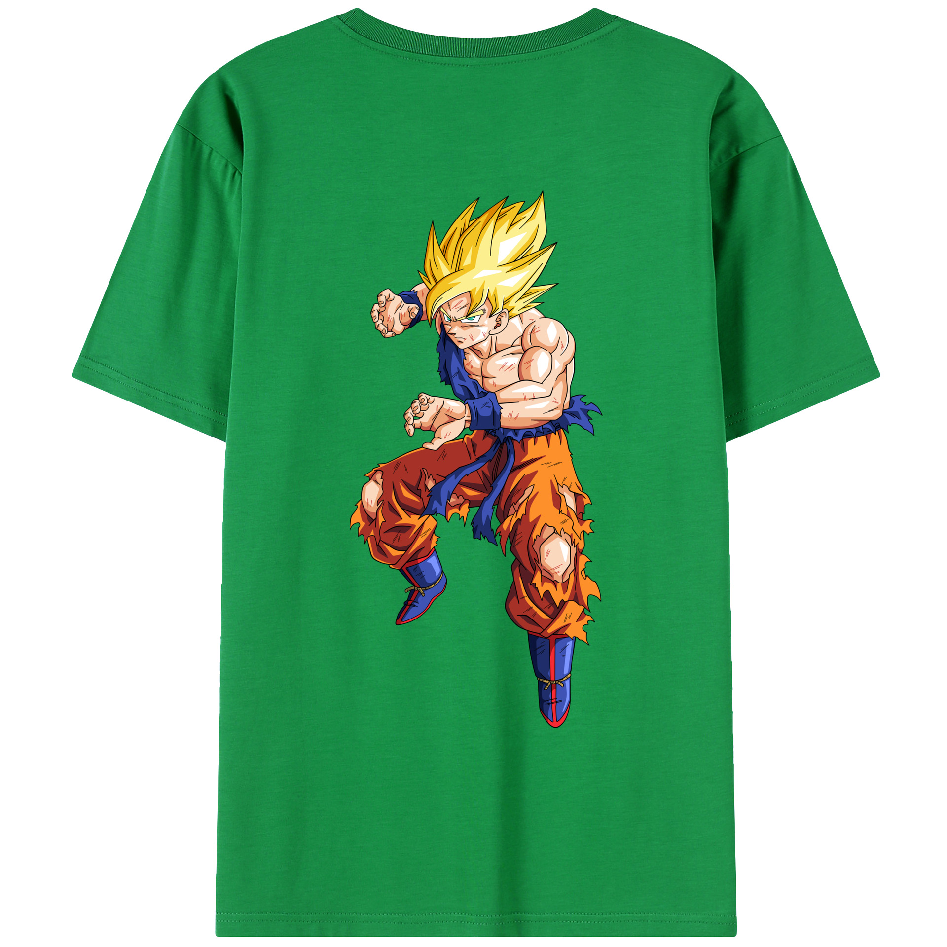 （画像用） ドラゴンボール 孫悟空（そん ごくう）Son Goku カカロット DRAGON BALL Kakarotto 綿100％ メンズ半袖Tシャツ（バックプリント） 通気性