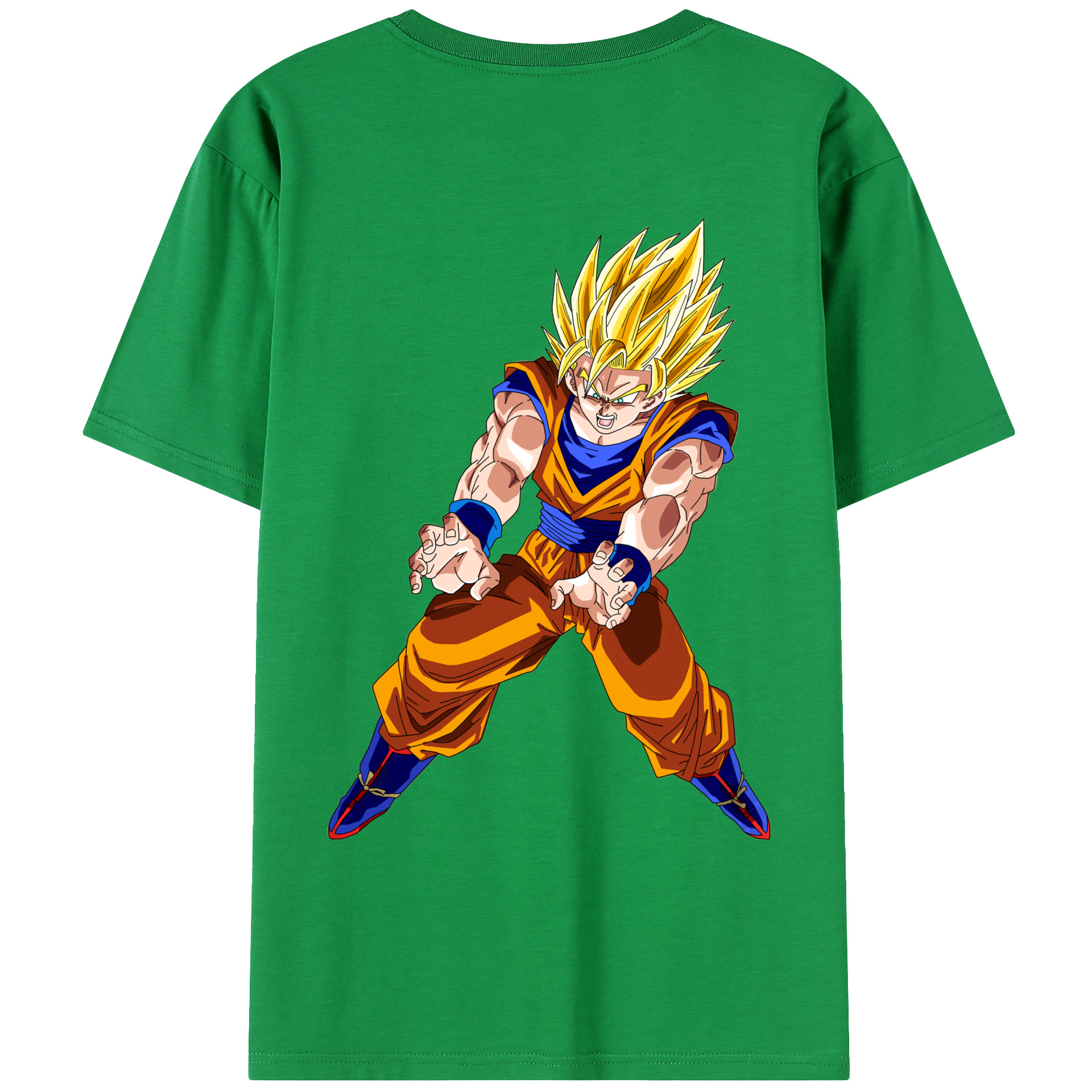 （画像用） ドラゴンボール 孫悟空（そん ごくう）Son Goku カカロット DRAGON BALL Kakarotto 綿100％ メンズ半袖Tシャツ（バックプリント） 通気性