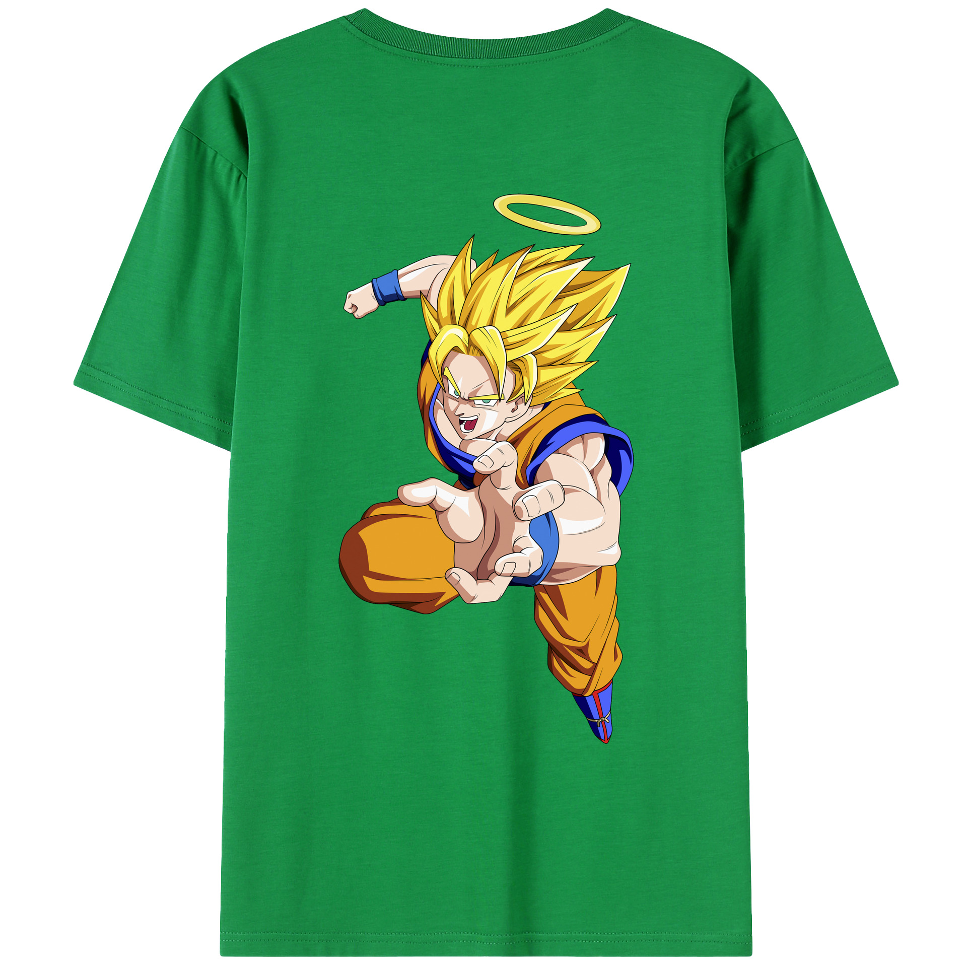 （画像用） ドラゴンボール 孫悟空（そん ごくう）Son Goku カカロット DRAGON BALL Kakarotto 綿100％ メンズ半袖Tシャツ（バックプリント） 通気性