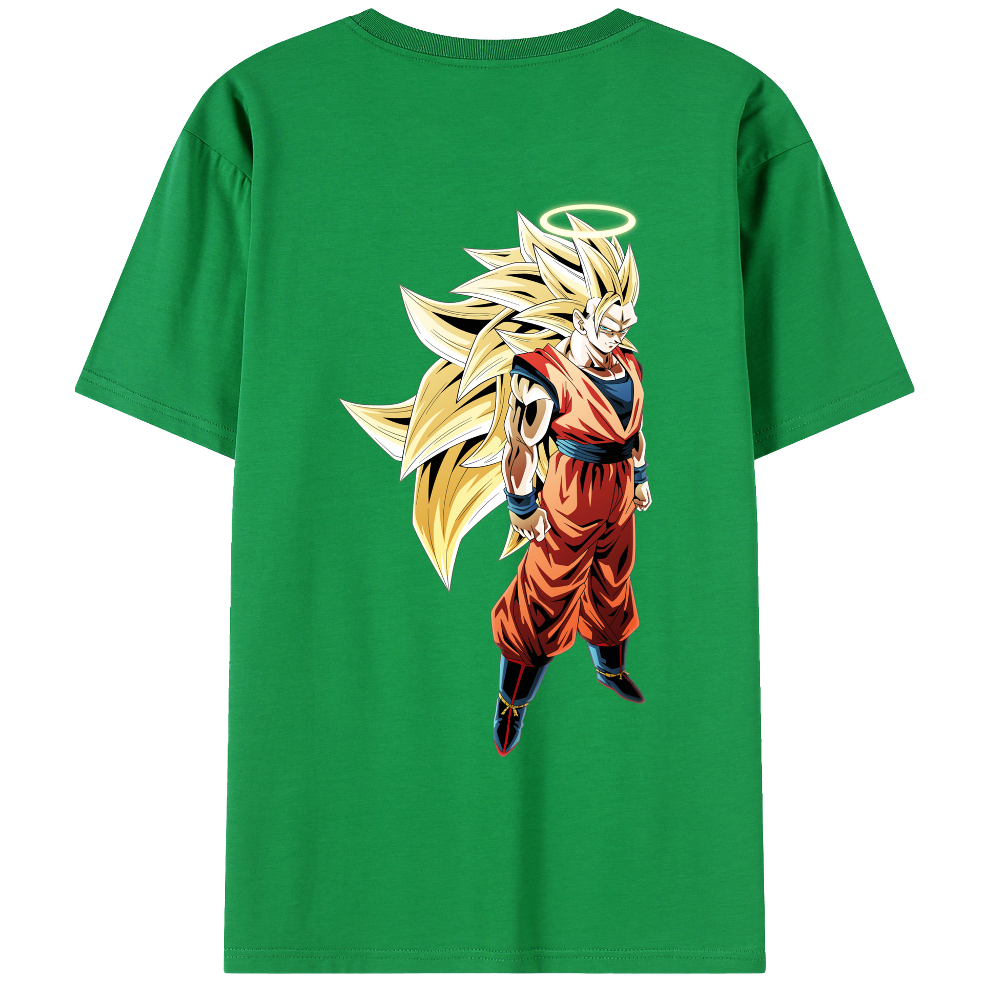 （画像用） ドラゴンボール 孫悟空（そん ごくう）Son Goku カカロット DRAGON BALL Kakarotto 綿100％ メンズ半袖Tシャツ（バックプリント） 通気性