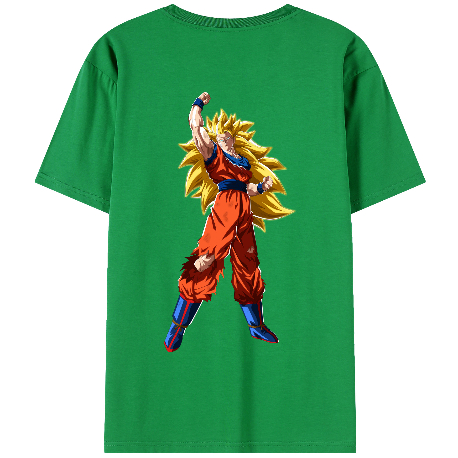 （画像用） ドラゴンボール 孫悟空（そん ごくう）Son Goku カカロット DRAGON BALL Kakarotto 綿100％ メンズ半袖Tシャツ（バックプリント） 通気性