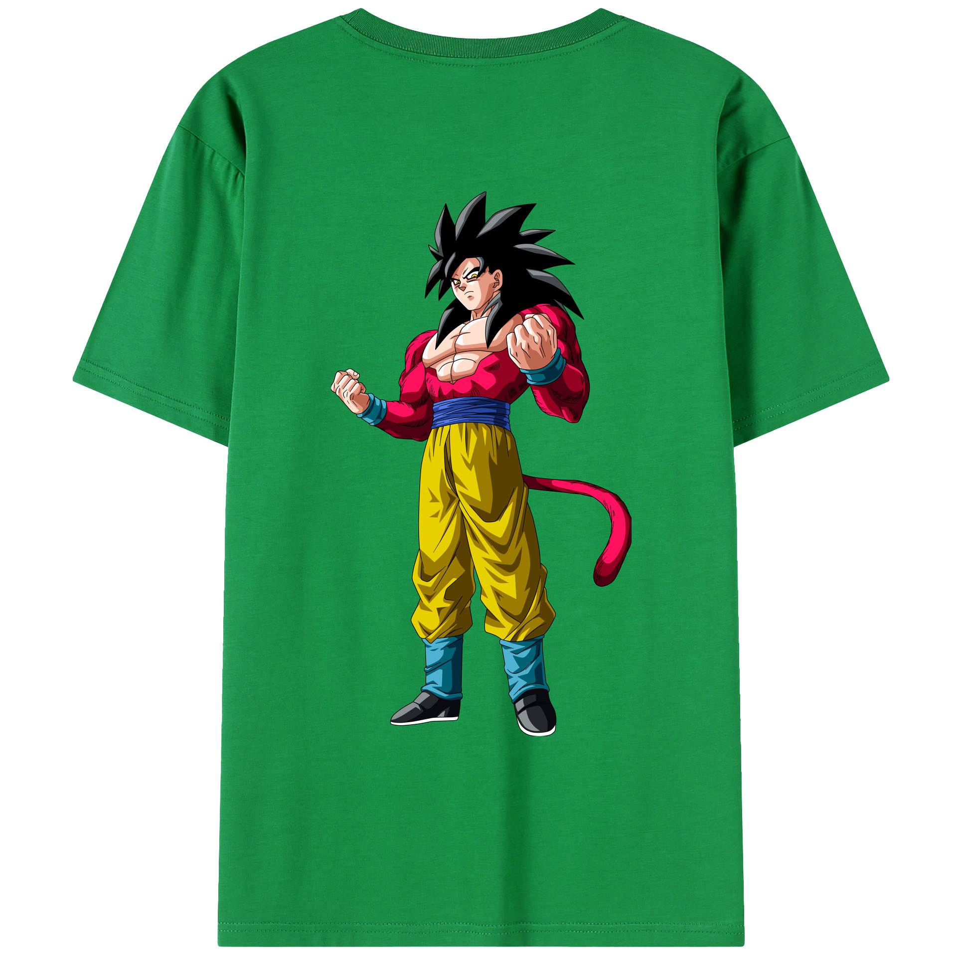 （画像用） ドラゴンボール 孫悟空（そん ごくう）Son Goku カカロット DRAGON BALL Kakarotto 綿100％ メンズ半袖Tシャツ（バックプリント） 通気性