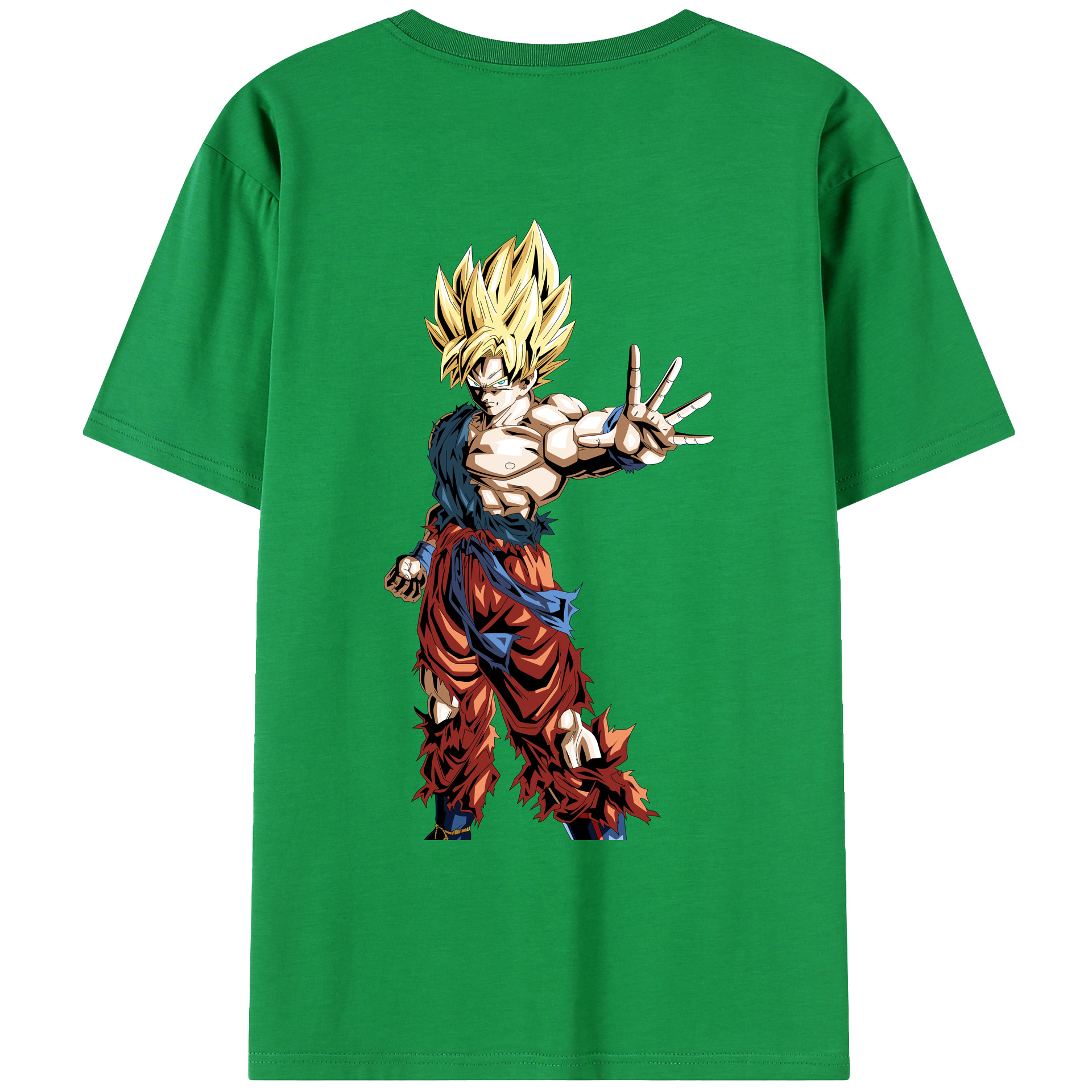 （画像用） ドラゴンボール 孫悟空（そん ごくう）Son Goku カカロット DRAGON BALL Kakarotto 綿100％ メンズ半袖Tシャツ（バックプリント） 通気性