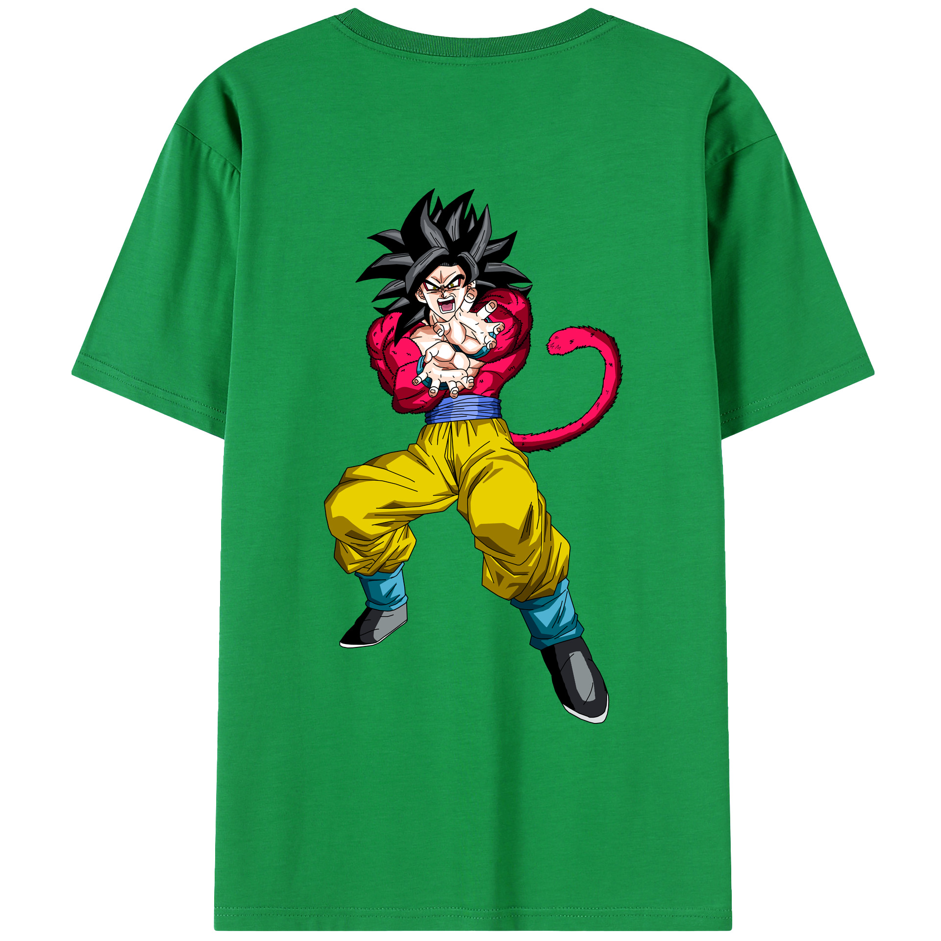 （画像用） ドラゴンボール 孫悟空（そん ごくう）Son Goku カカロット DRAGON BALL Kakarotto 綿100％ メンズ半袖Tシャツ（バックプリント） 通気性
