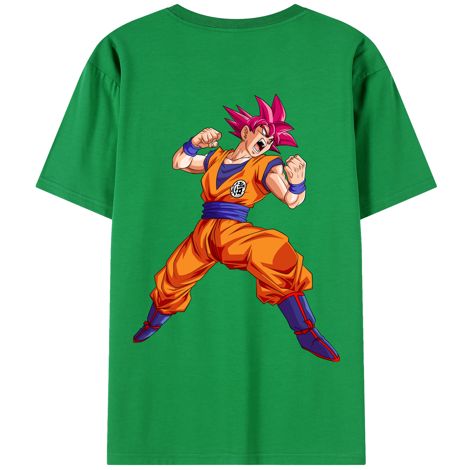 （画像用） ドラゴンボール 孫悟空（そん ごくう）Son Goku カカロット DRAGON BALL Kakarotto 綿100％ メンズ半袖Tシャツ（バックプリント） 通気性
