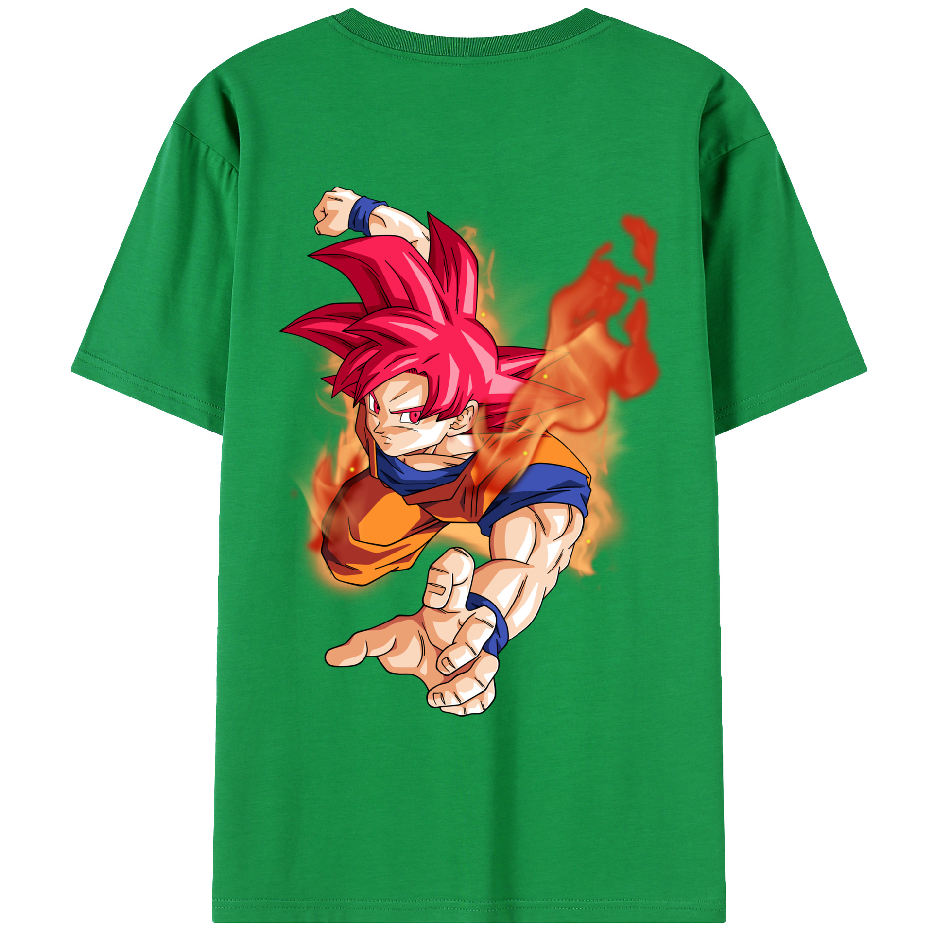 （画像用） ドラゴンボール 孫悟空（そん ごくう）Son Goku カカロット DRAGON BALL Kakarotto 綿100％ メンズ半袖Tシャツ（バックプリント） 通気性