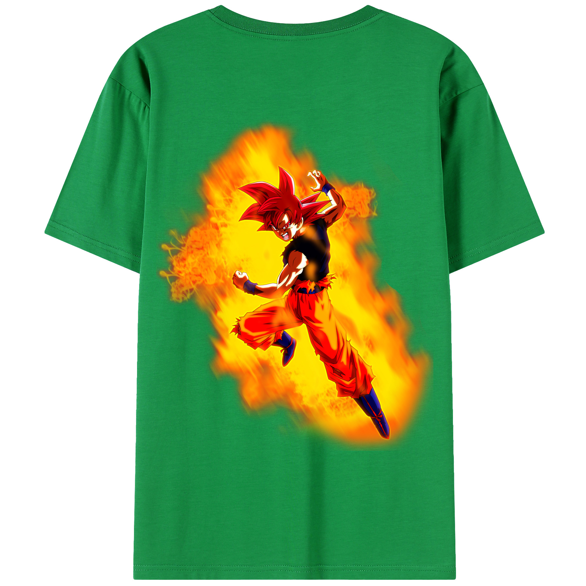 （画像用） ドラゴンボール 孫悟空（そん ごくう）Son Goku カカロット DRAGON BALL Kakarotto 綿100％ メンズ半袖Tシャツ（バックプリント） 通気性