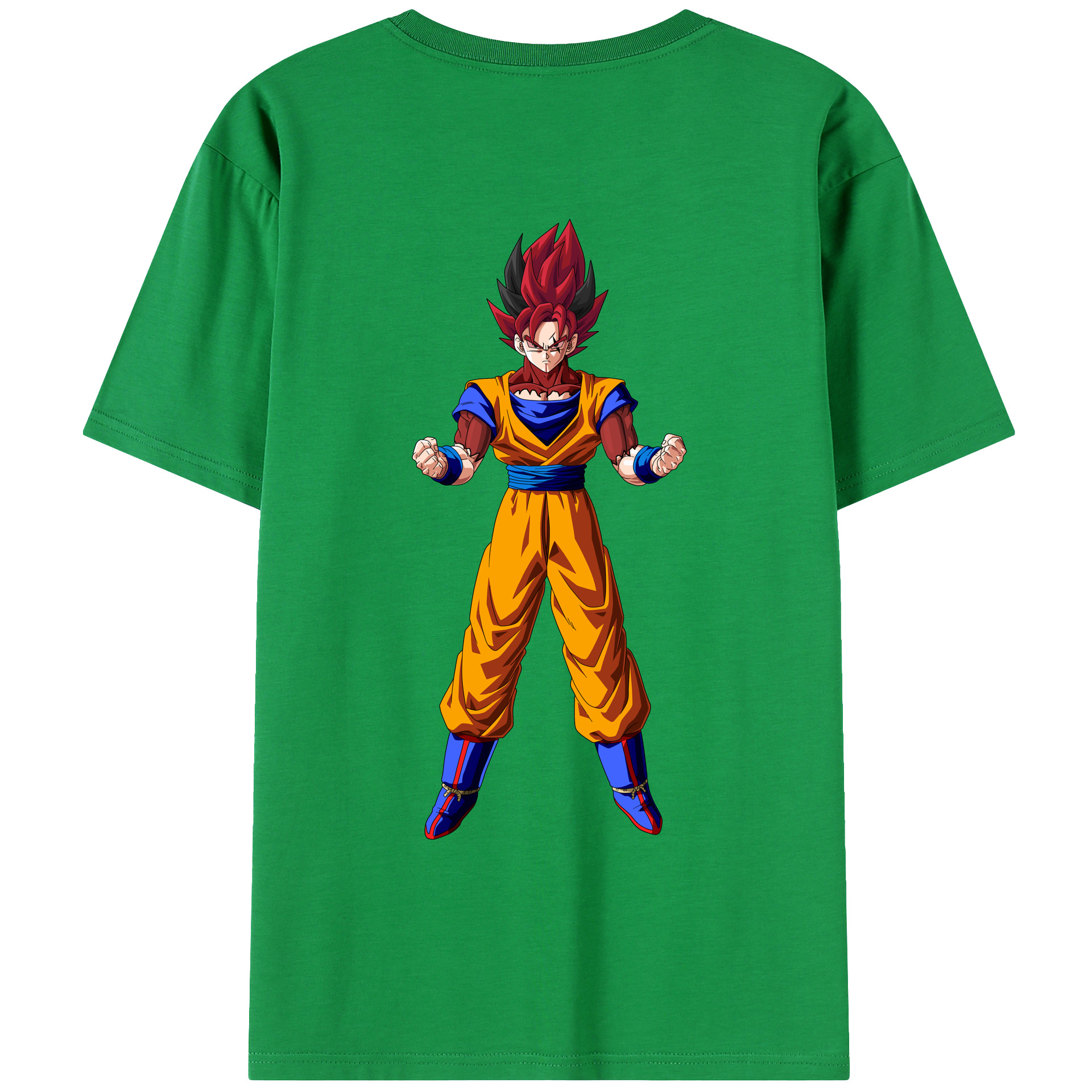（画像用） ドラゴンボール 孫悟空（そん ごくう）Son Goku カカロット DRAGON BALL Kakarotto 綿100％ メンズ半袖Tシャツ（バックプリント） 通気性