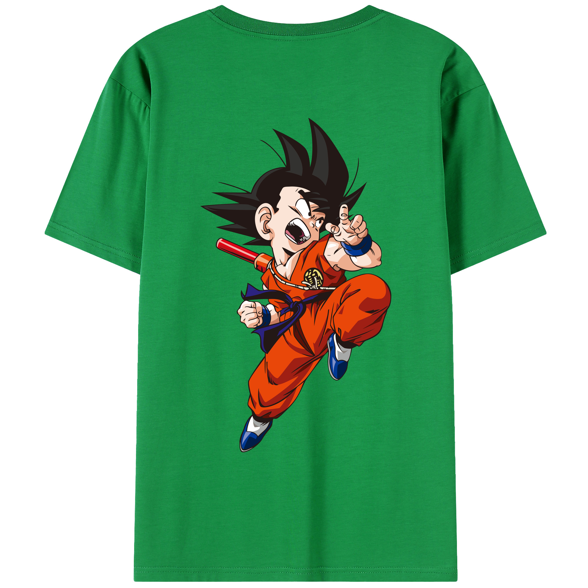 （画像用） ドラゴンボール 孫悟空（そん ごくう）Son Goku カカロット DRAGON BALL Kakarotto 綿100％ メンズ半袖Tシャツ（バックプリント） 通気性