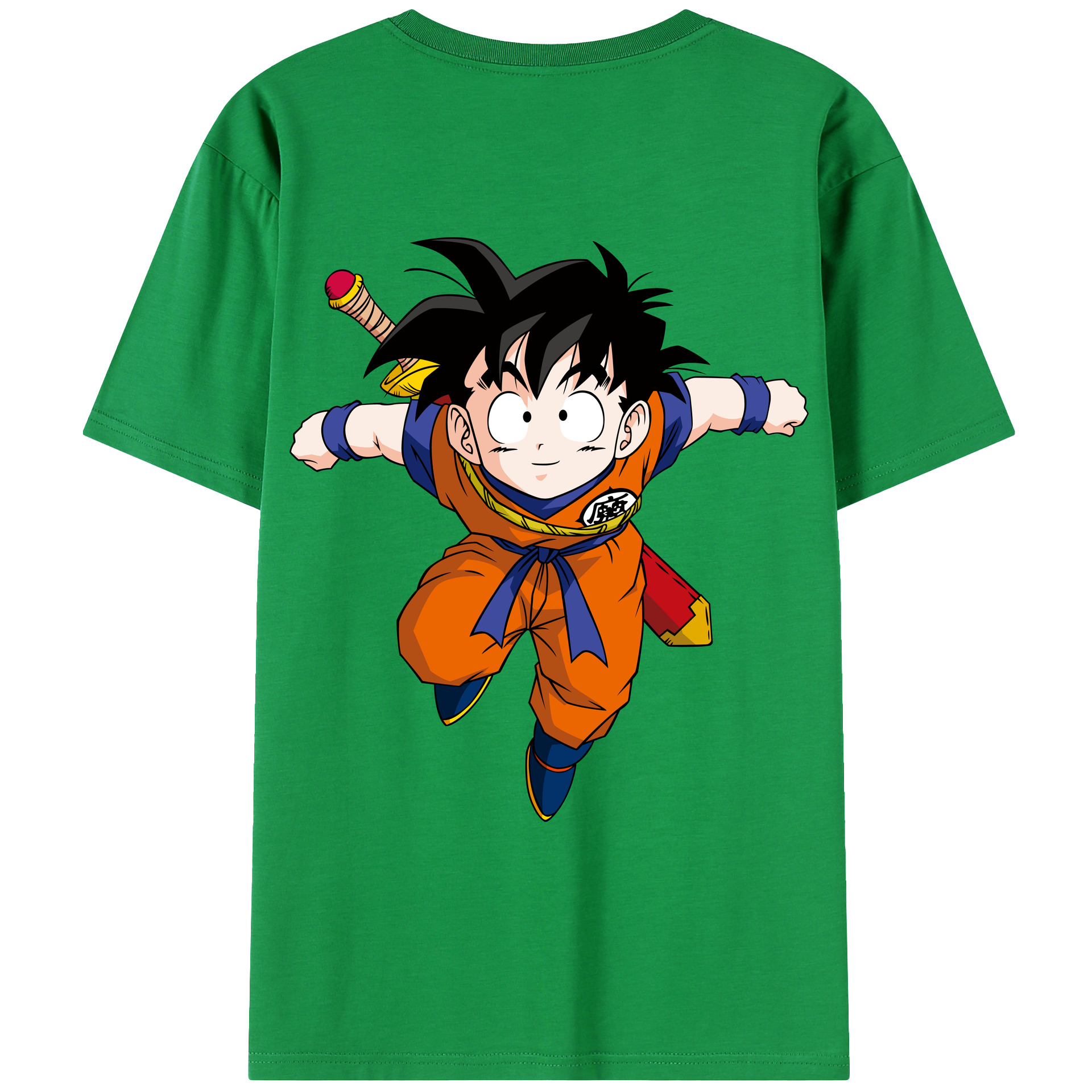 （画像用） ドラゴンボール 孫悟空（そん ごくう）Son Goku カカロット DRAGON BALL Kakarotto 綿100％ メンズ半袖Tシャツ（バックプリント） 通気性