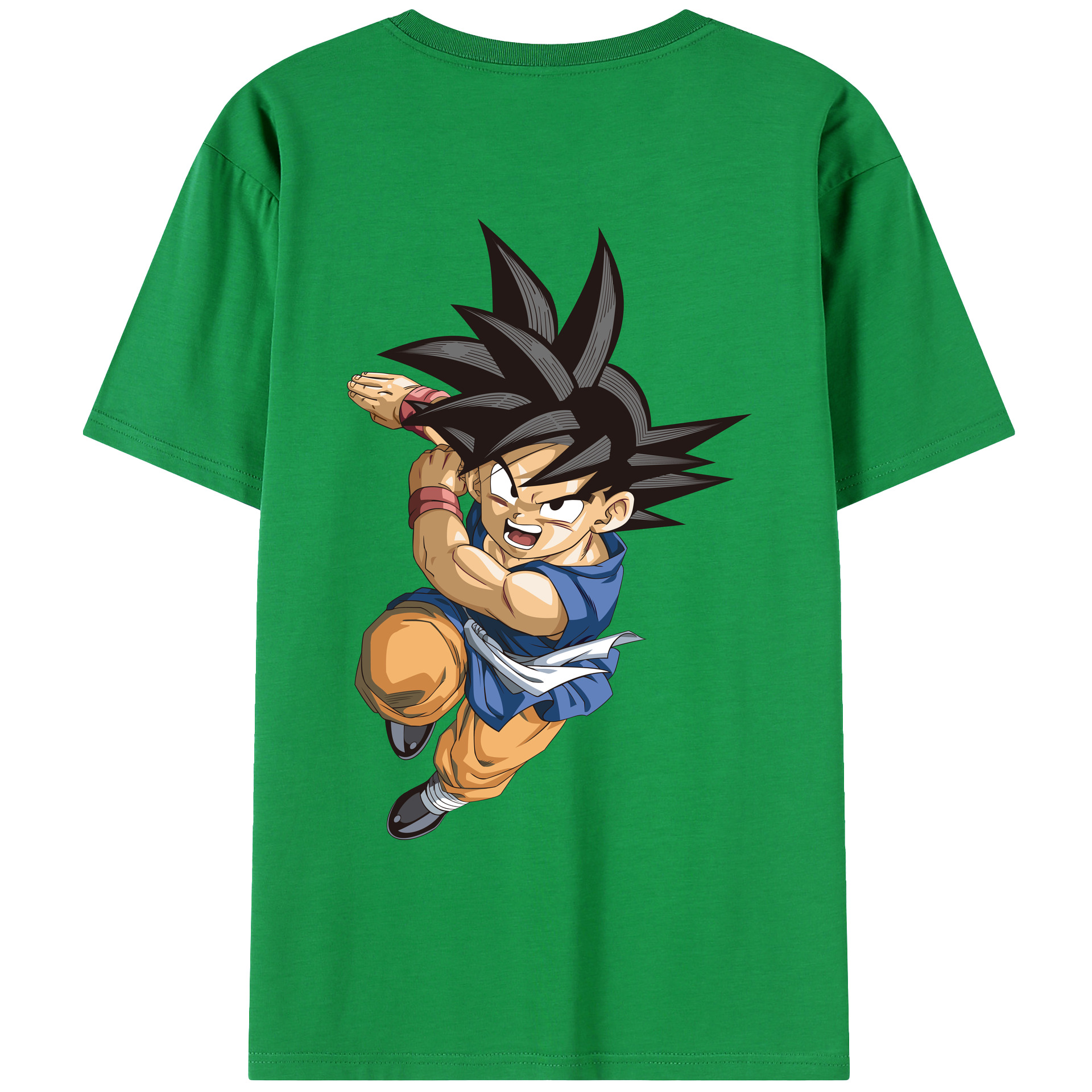 （画像用） ドラゴンボール 孫悟空（そん ごくう）Son Goku カカロット DRAGON BALL Kakarotto 綿100％ メンズ半袖Tシャツ（バックプリント） 通気性