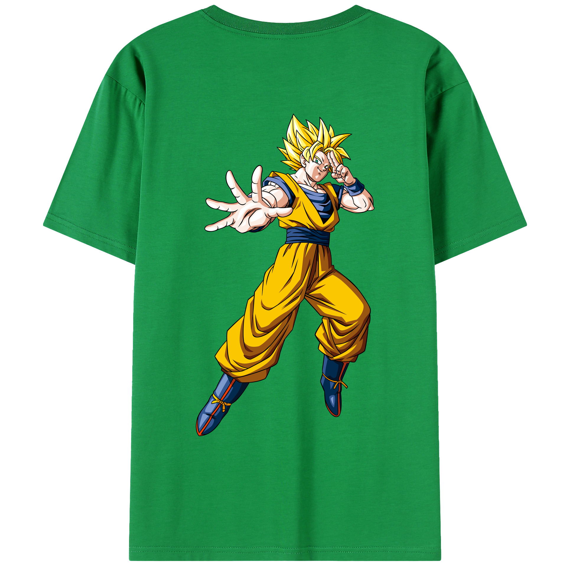 （画像用） ドラゴンボール 孫悟空（そん ごくう）Son Goku カカロット DRAGON BALL Kakarotto 綿100％ メンズ半袖Tシャツ（バックプリント） 通気性