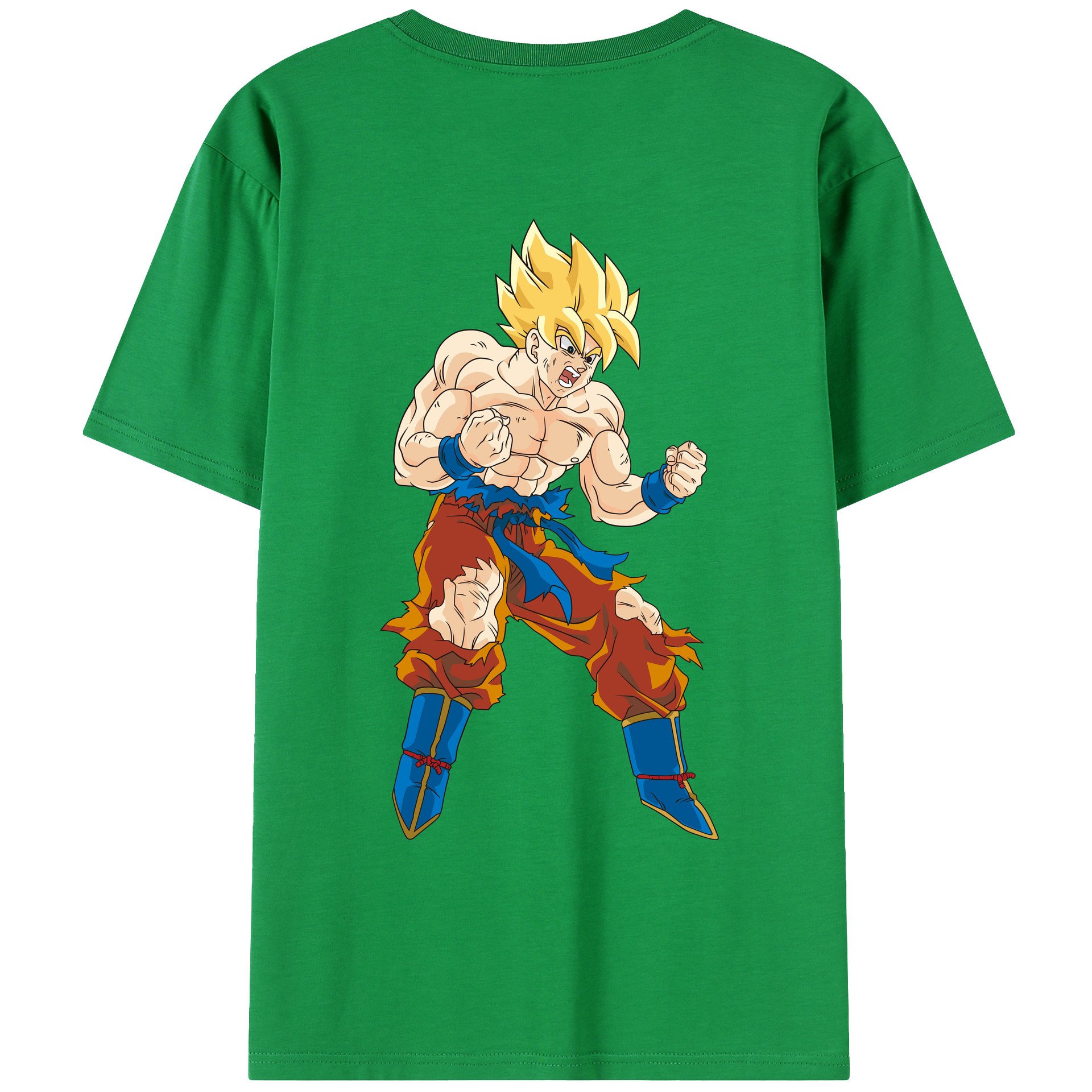 （画像用） ドラゴンボール 孫悟空（そん ごくう）Son Goku カカロット DRAGON BALL Kakarotto 綿100％ メンズ半袖Tシャツ（バックプリント） 通気性