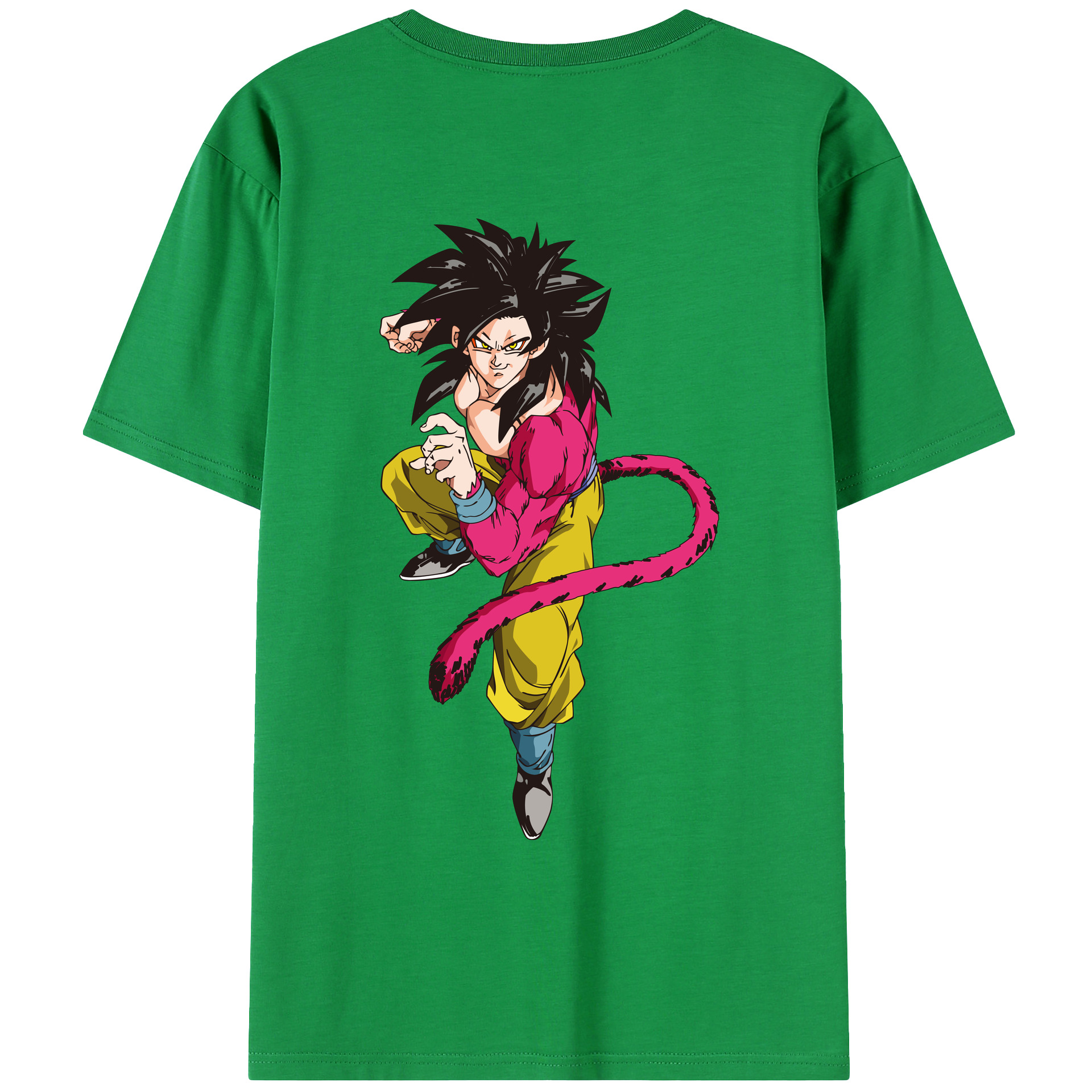 （画像用） ドラゴンボール 孫悟空（そん ごくう）Son Goku カカロット DRAGON BALL Kakarotto 綿100％ メンズ半袖Tシャツ（バックプリント） 通気性