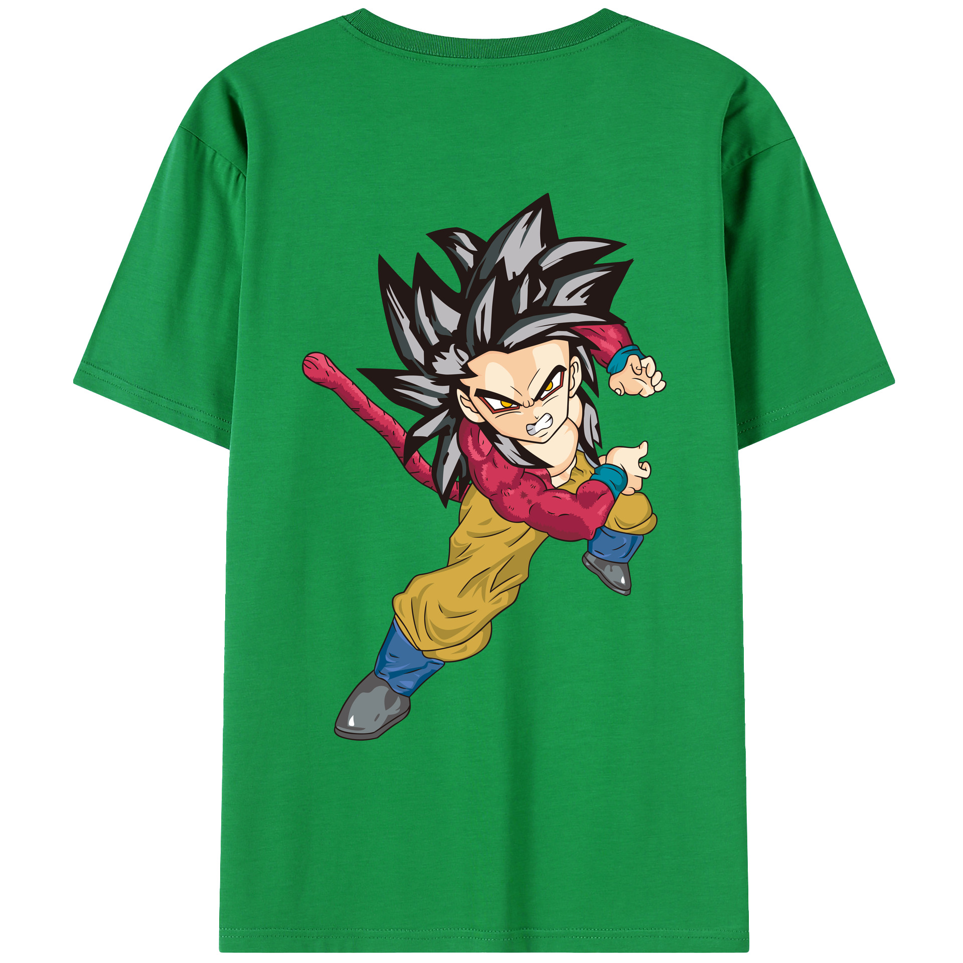 （画像用） ドラゴンボール 孫悟空（そん ごくう）Son Goku カカロット DRAGON BALL Kakarotto 綿100％ メンズ半袖Tシャツ（バックプリント） 通気性