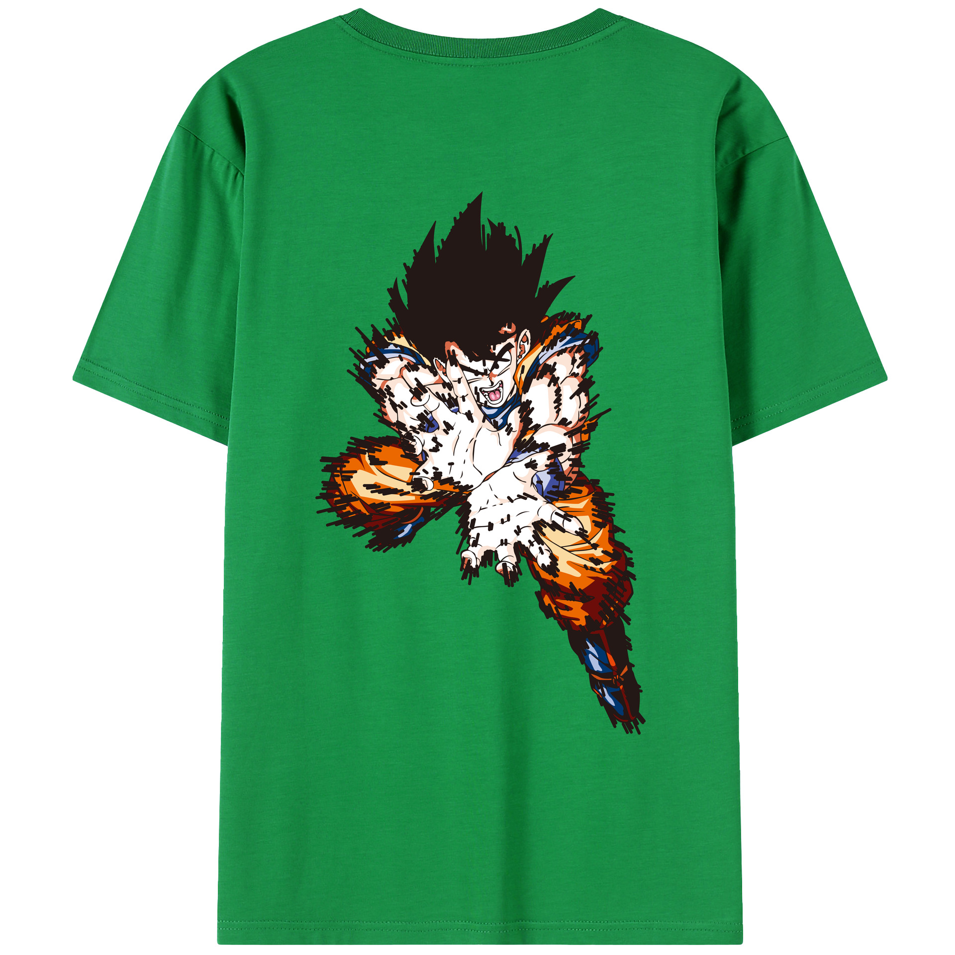 （画像用） ドラゴンボール 孫悟空（そん ごくう）Son Goku カカロット DRAGON BALL Kakarotto 綿100％ メンズ半袖Tシャツ（バックプリント） 通気性