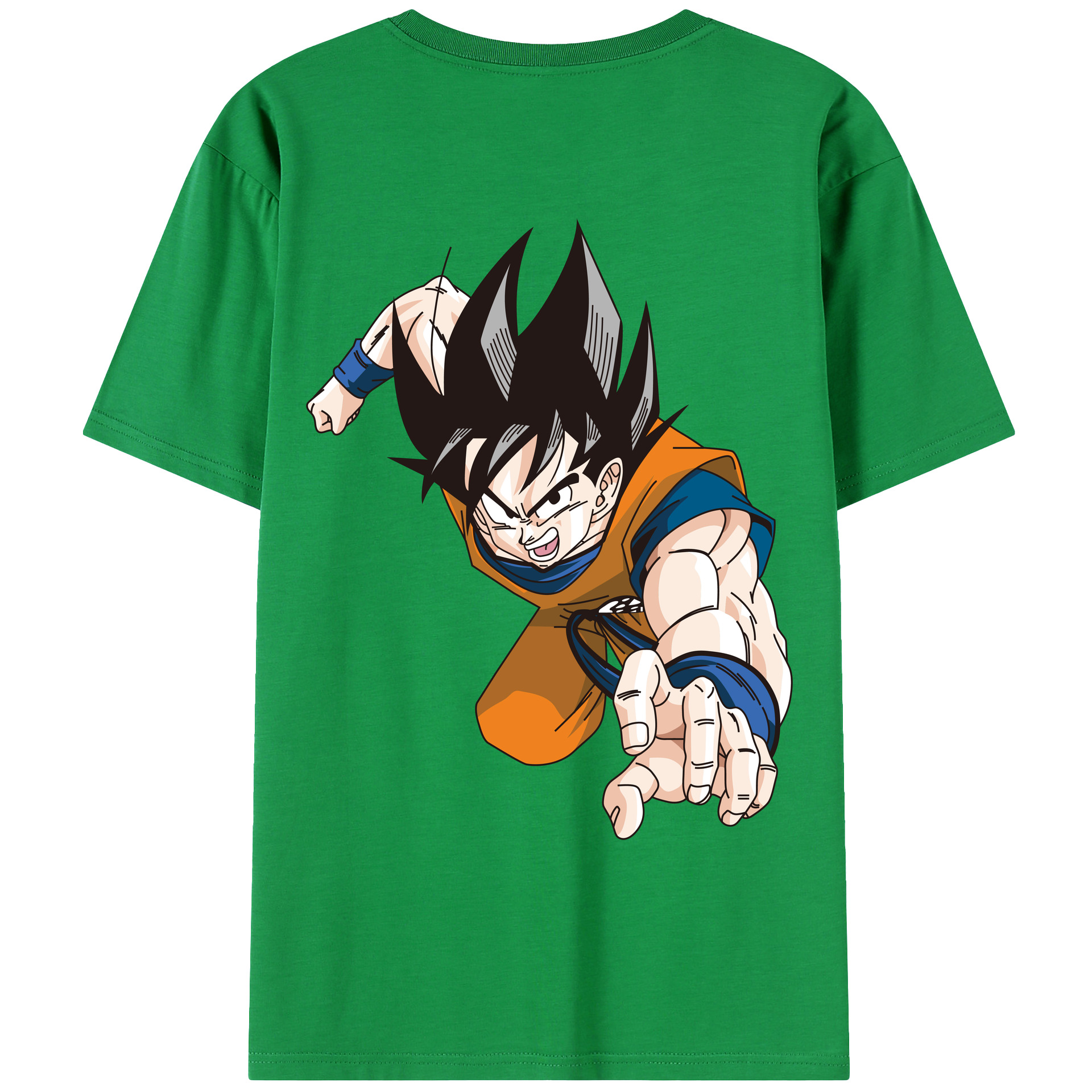 （画像用） ドラゴンボール 孫悟空（そん ごくう）Son Goku カカロット DRAGON BALL Kakarotto 綿100％ メンズ半袖Tシャツ（バックプリント） 通気性