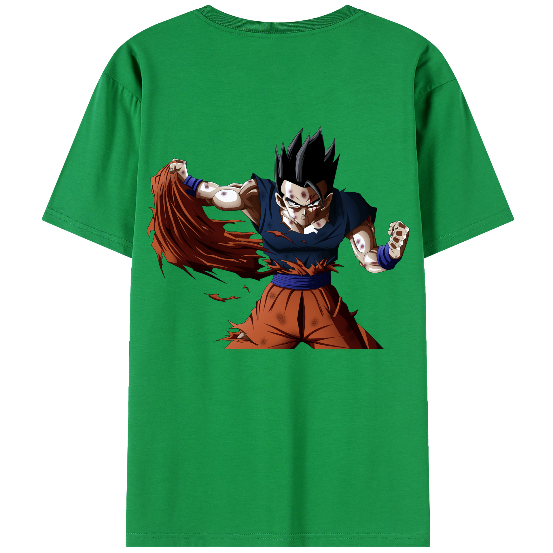 （画像用） ドラゴンボール ベジータ四世（Bejīta Yonsei）DRAGON BALL Vegeta IV 綿100％ メンズ半袖Tシャツ（バックプリント） 通気性