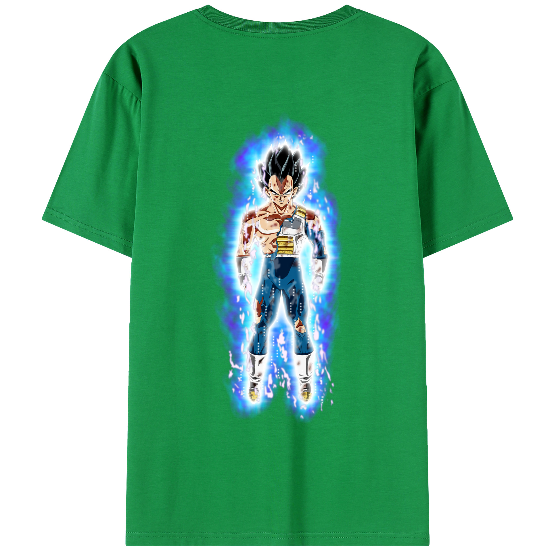 （画像用） ドラゴンボール ベジータ四世（Bejīta Yonsei）DRAGON BALL Vegeta IV 綿100％ メンズ半袖Tシャツ（バックプリント） 通気性