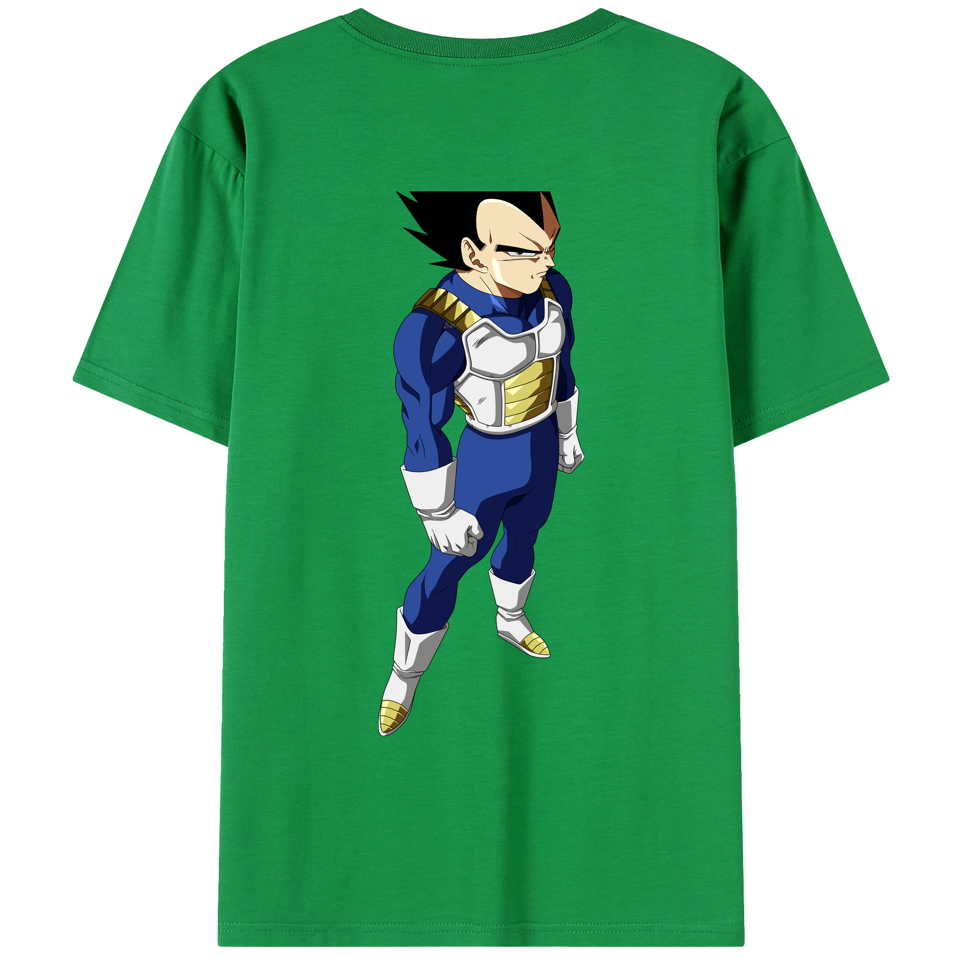（画像用） ドラゴンボール ベジータ四世（Bejīta Yonsei）DRAGON BALL Vegeta IV 綿100％ メンズ半袖Tシャツ（バックプリント） 通気性