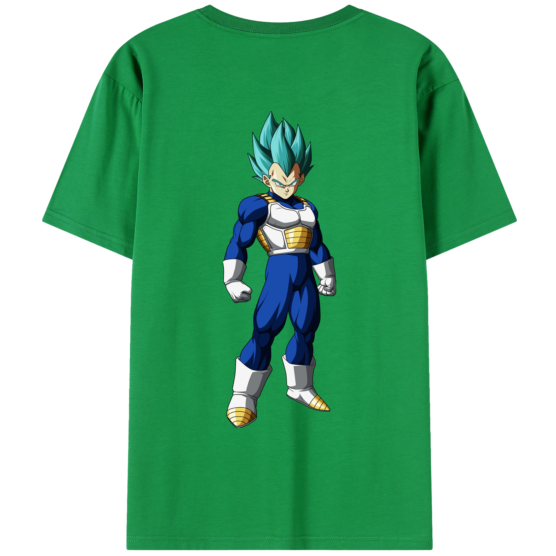 （画像用） ドラゴンボール ベジータ四世（Bejīta Yonsei）DRAGON BALL Vegeta IV 綿100％ メンズ半袖Tシャツ（バックプリント） 通気性