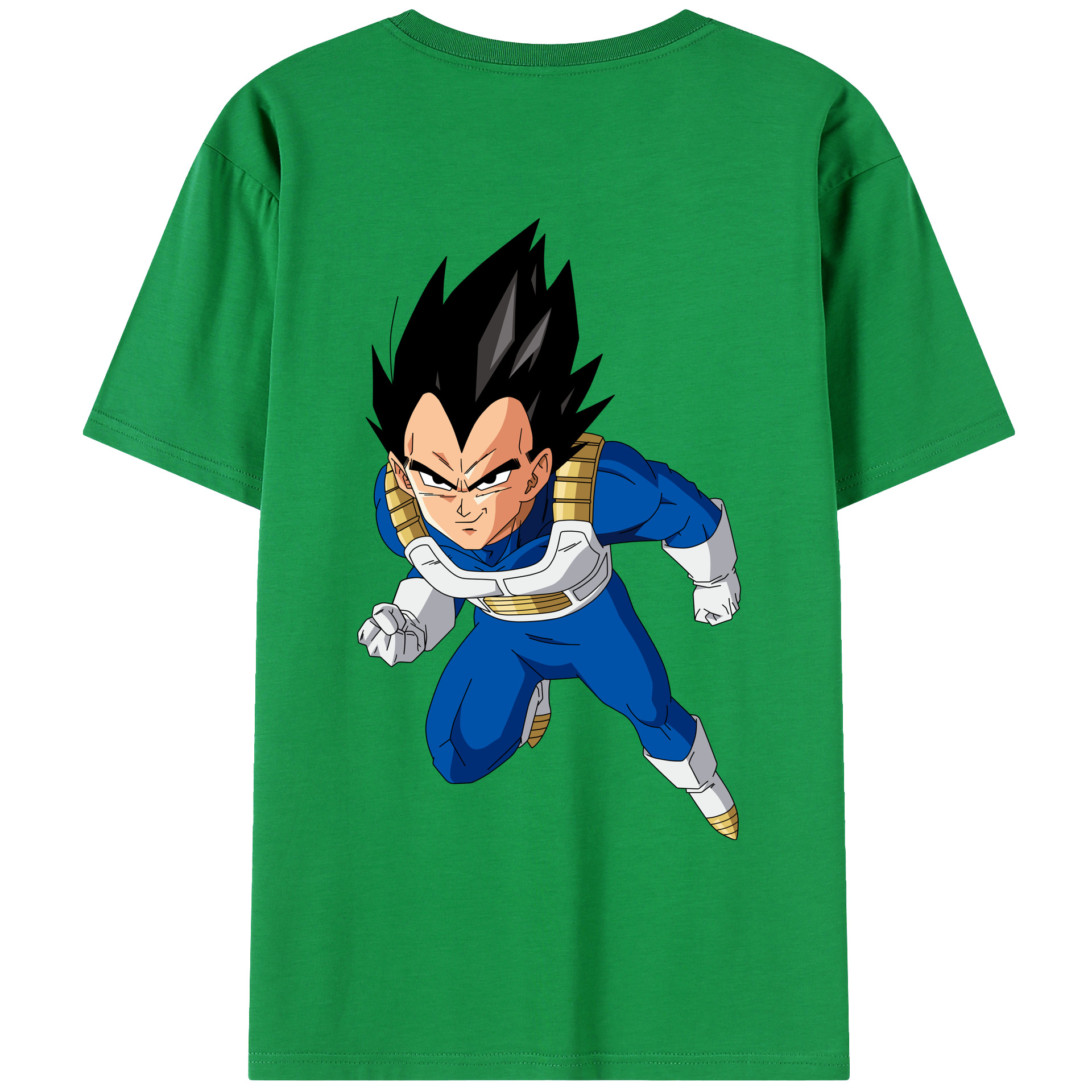 （画像用） ドラゴンボール ベジータ四世（Bejīta Yonsei）DRAGON BALL Vegeta IV 綿100％ メンズ半袖Tシャツ（バックプリント） 通気性