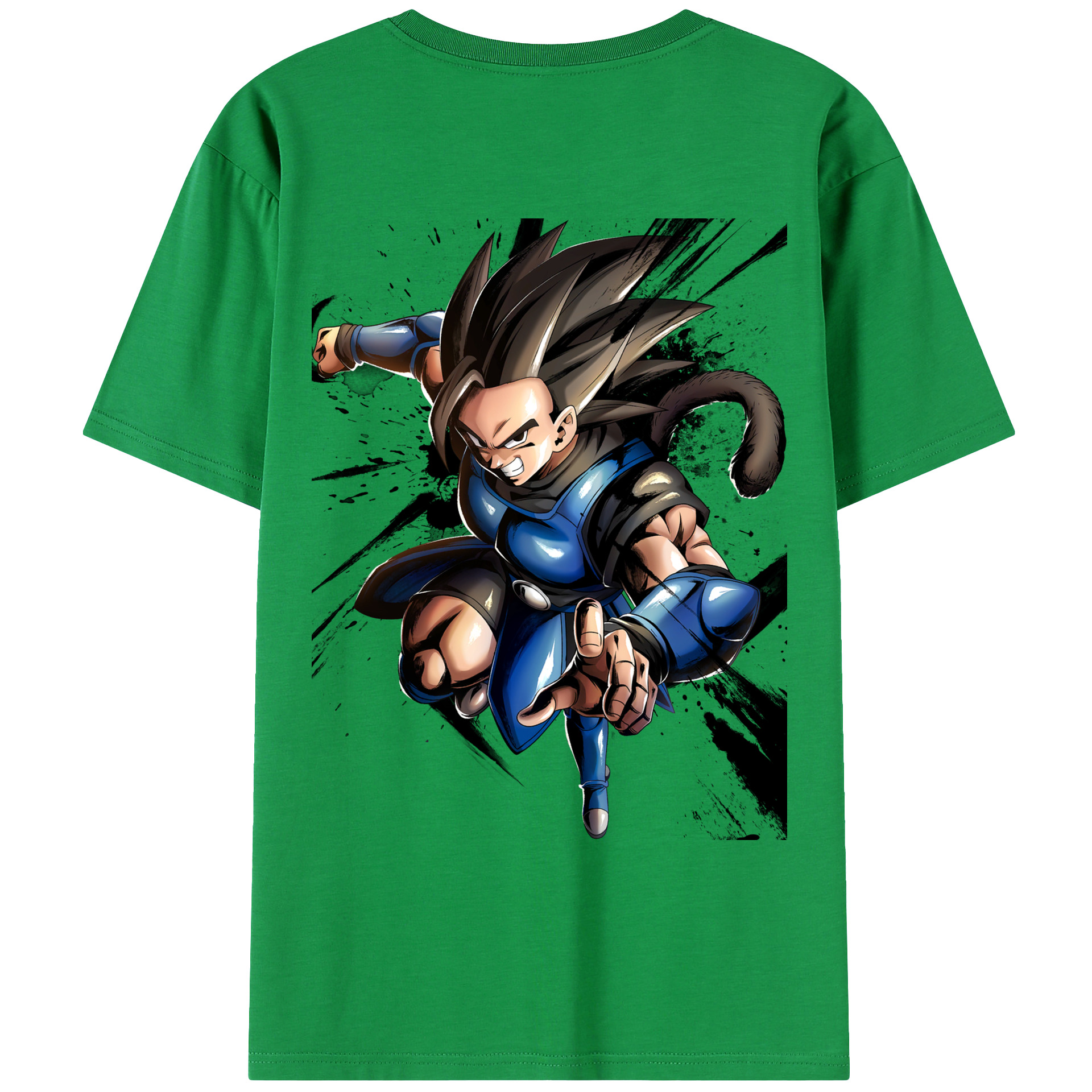 （画像用） ドラゴンボール ベジータ四世（Bejīta Yonsei）DRAGON BALL Vegeta IV 綿100％ メンズ半袖Tシャツ（バックプリント） 通気性