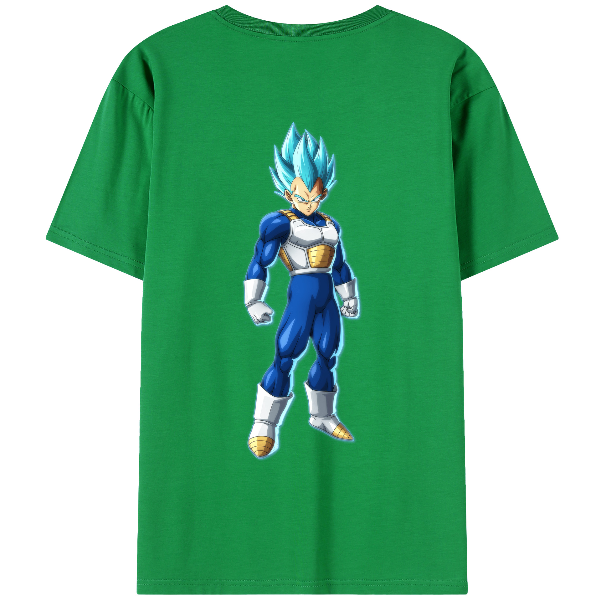 （画像用） ドラゴンボール ベジータ四世（Bejīta Yonsei）DRAGON BALL Vegeta IV 綿100％ メンズ半袖Tシャツ（バックプリント） 通気性