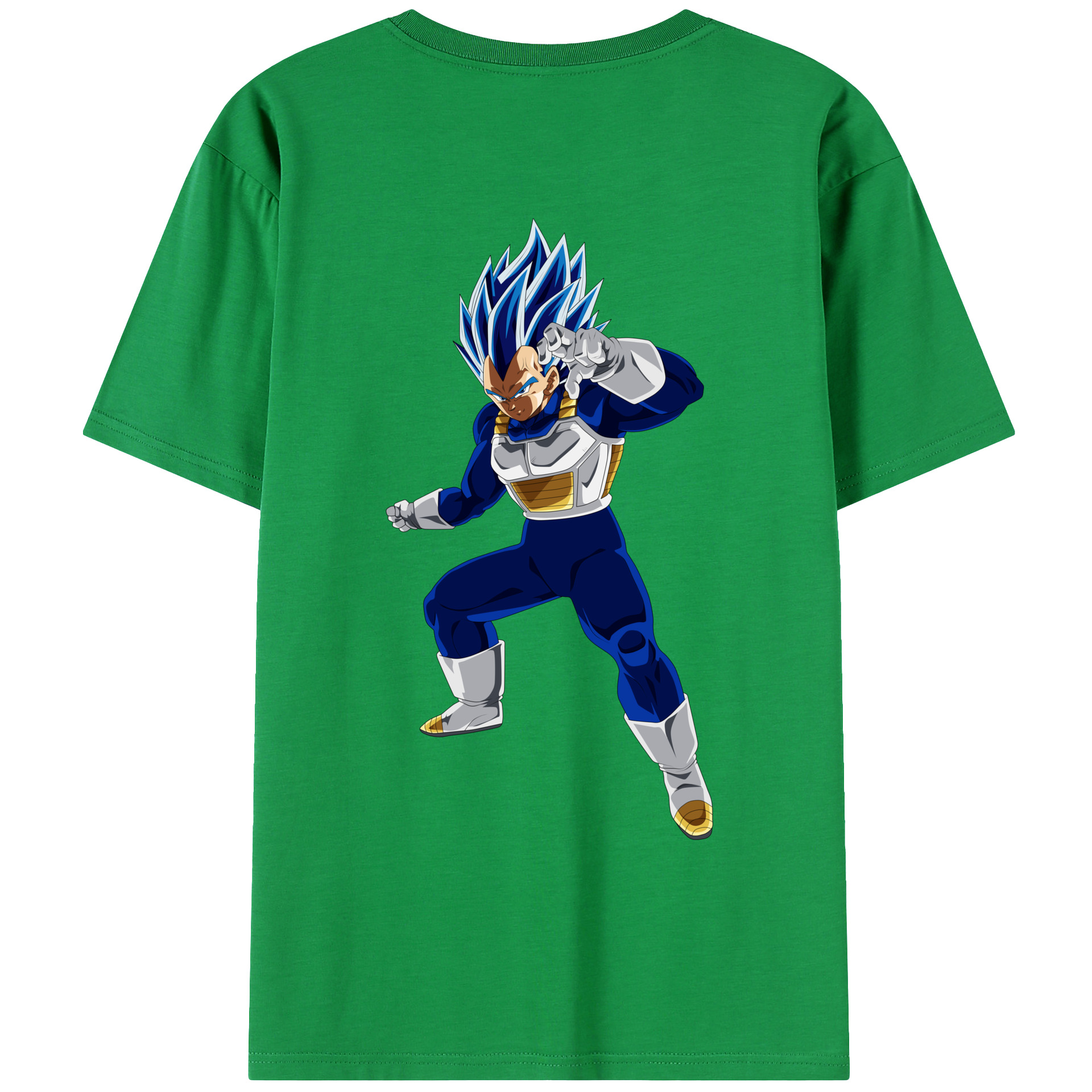 （画像用） ドラゴンボール ベジータ四世（Bejīta Yonsei）DRAGON BALL Vegeta IV 綿100％ メンズ半袖Tシャツ（バックプリント） 通気性