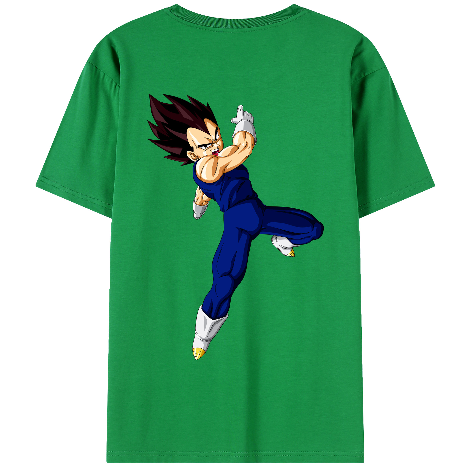 （画像用） ドラゴンボール ベジータ四世（Bejīta Yonsei）DRAGON BALL Vegeta IV 綿100％ メンズ半袖Tシャツ（バックプリント） 通気性