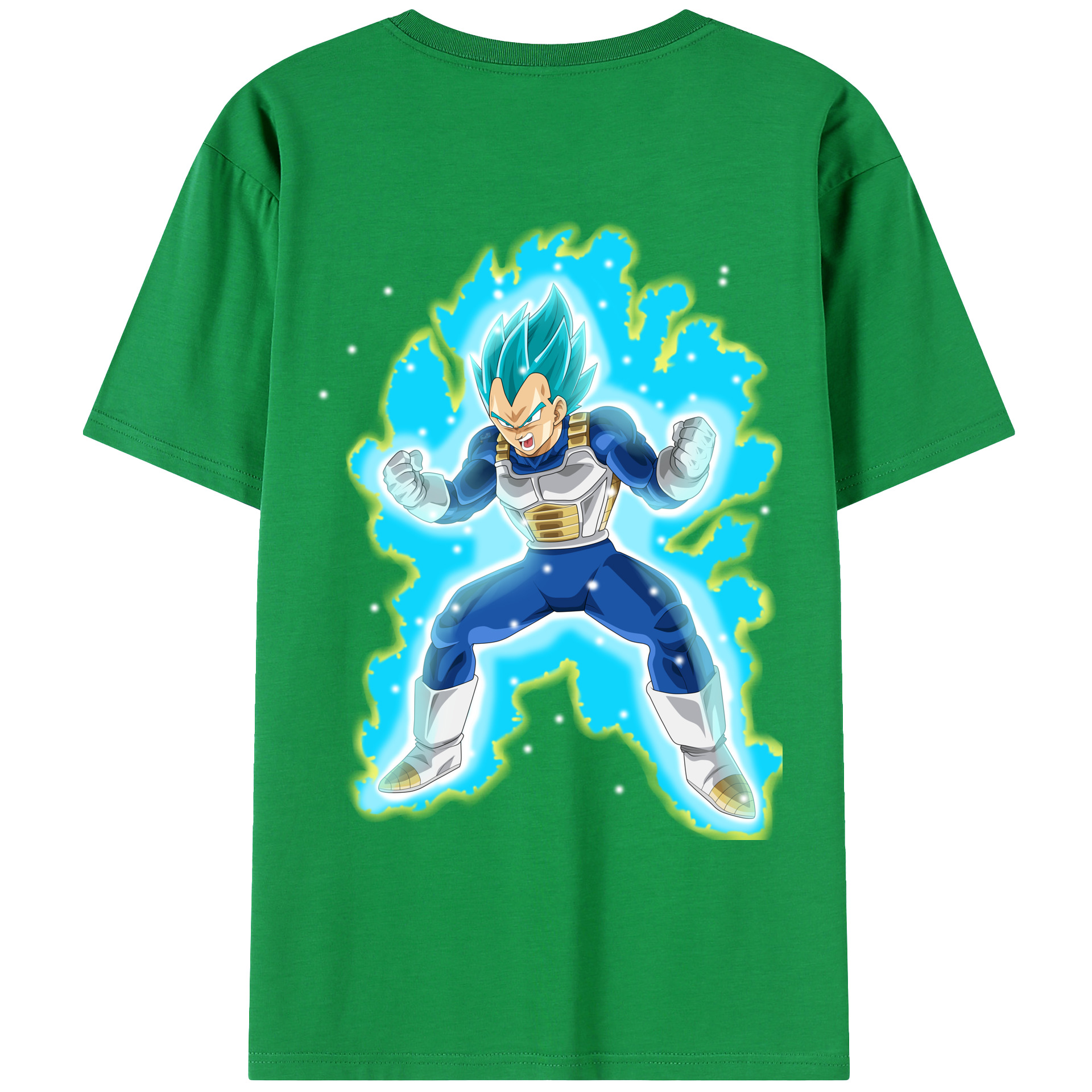 （画像用） ドラゴンボール ベジータ四世（Bejīta Yonsei）DRAGON BALL Vegeta IV 綿100％ メンズ半袖Tシャツ（バックプリント） 通気性