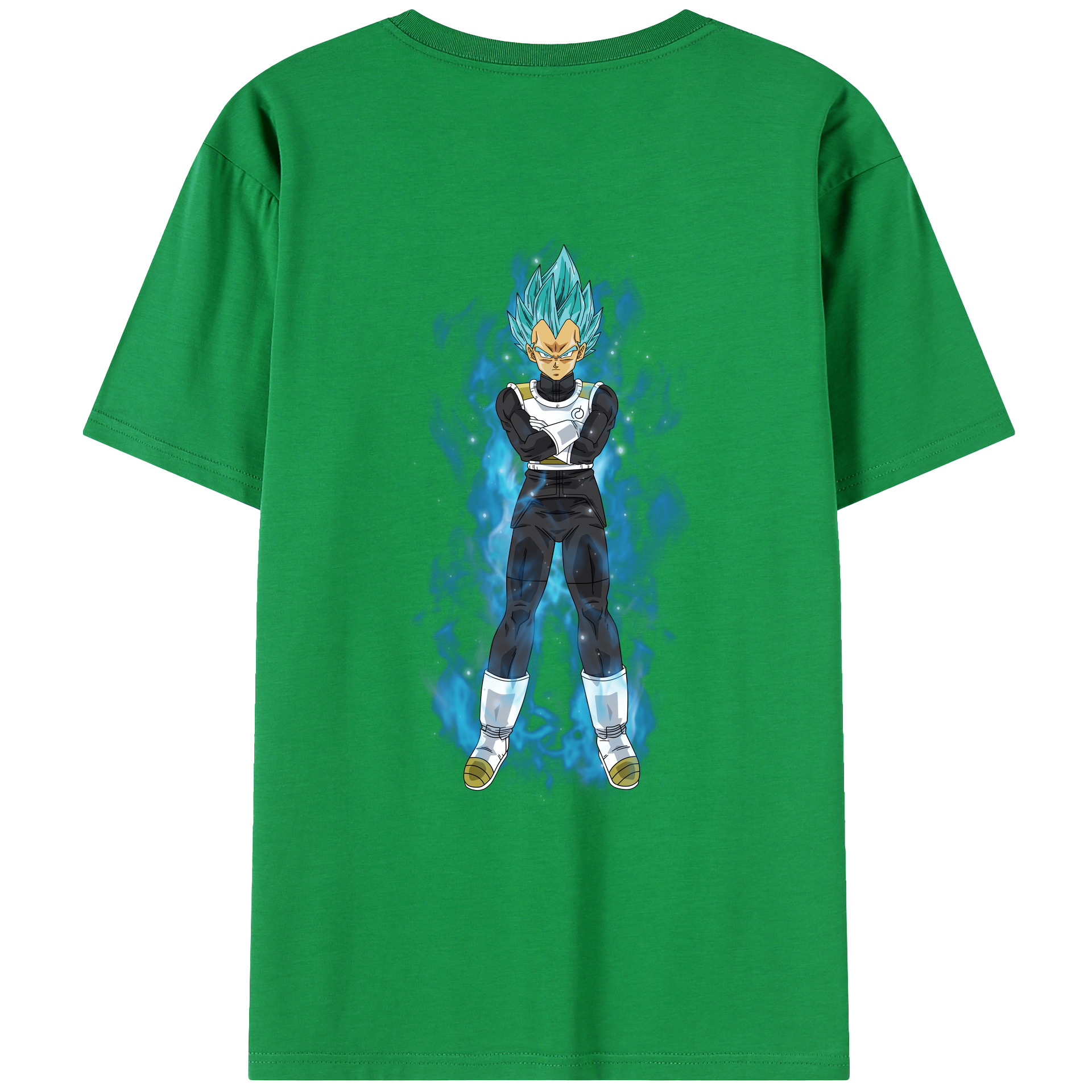 （画像用） ドラゴンボール ベジータ四世（Bejīta Yonsei）DRAGON BALL Vegeta IV 綿100％ メンズ半袖Tシャツ（バックプリント） 通気性