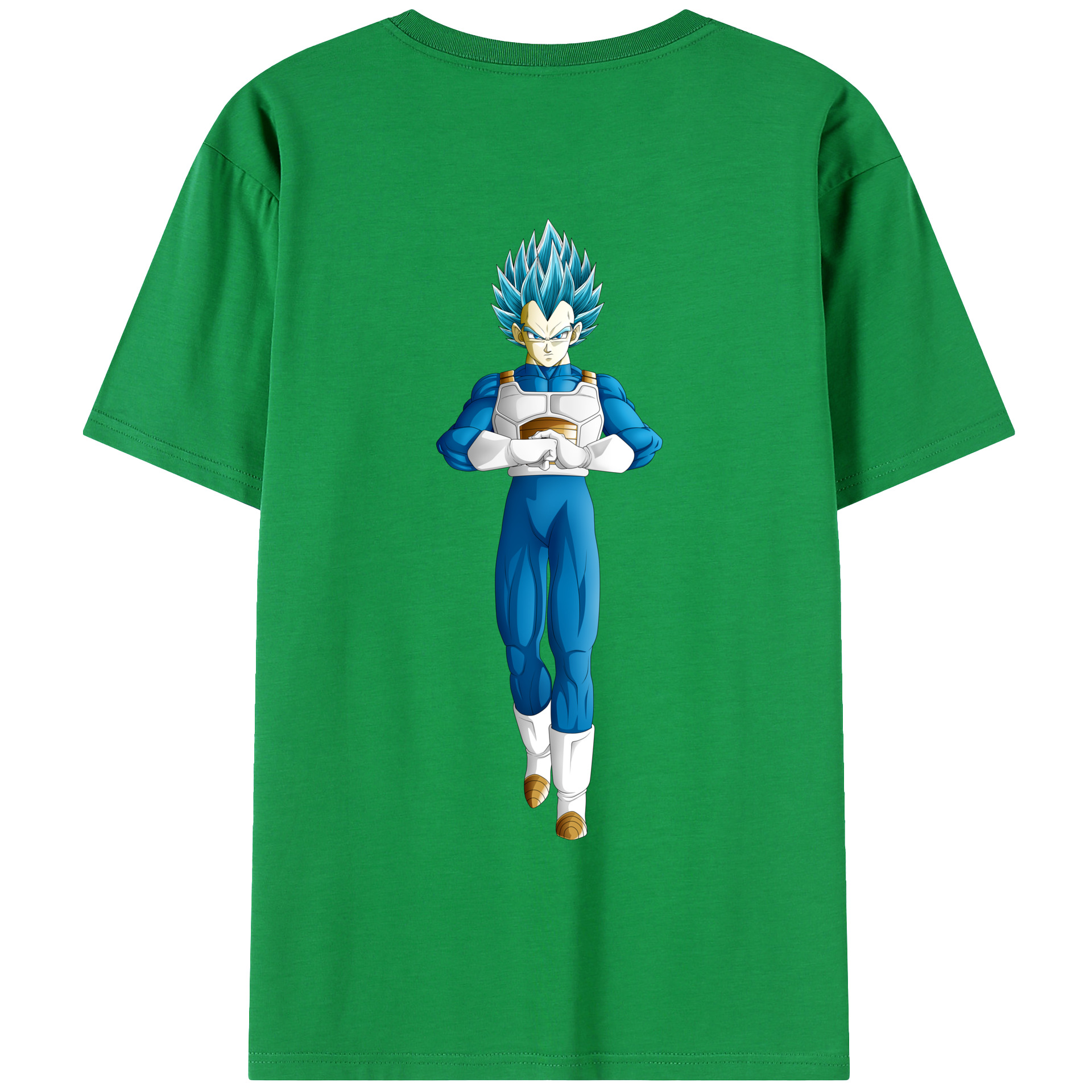（画像用） ドラゴンボール ベジータ四世（Bejīta Yonsei）DRAGON BALL Vegeta IV 綿100％ メンズ半袖Tシャツ（バックプリント） 通気性