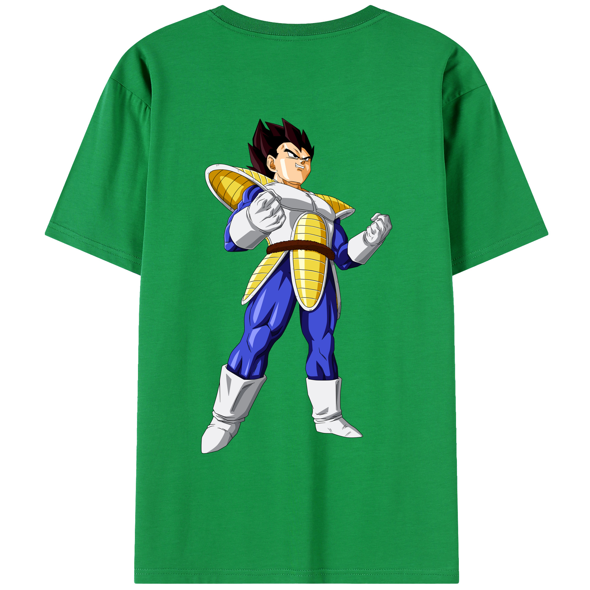 （画像用） ドラゴンボール ベジータ四世（Bejīta Yonsei）DRAGON BALL Vegeta IV 綿100％ メンズ半袖Tシャツ（バックプリント） 通気性