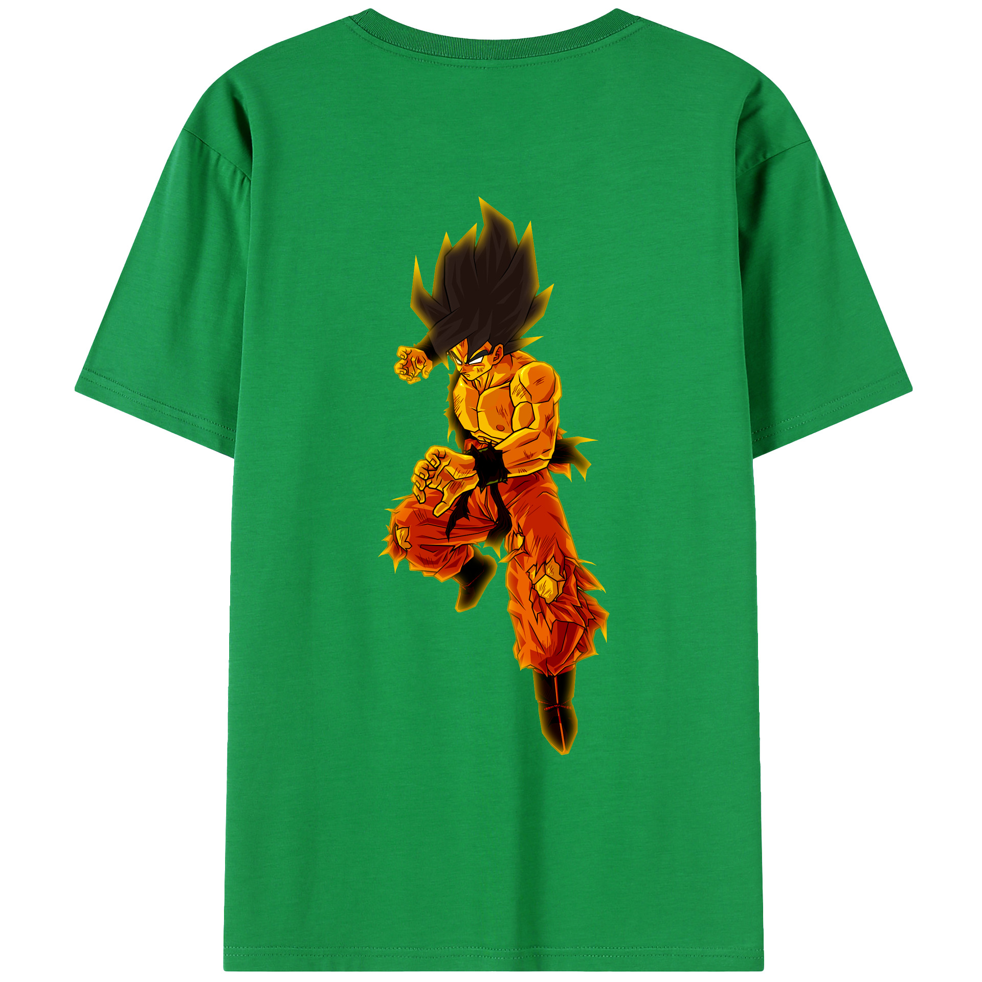 （画像用） ドラゴンボール 孫 悟飯（そんごはん）DRAGON BALL Son Gohan 綿100％ メンズ半袖Tシャツ（バックプリント） 通気性