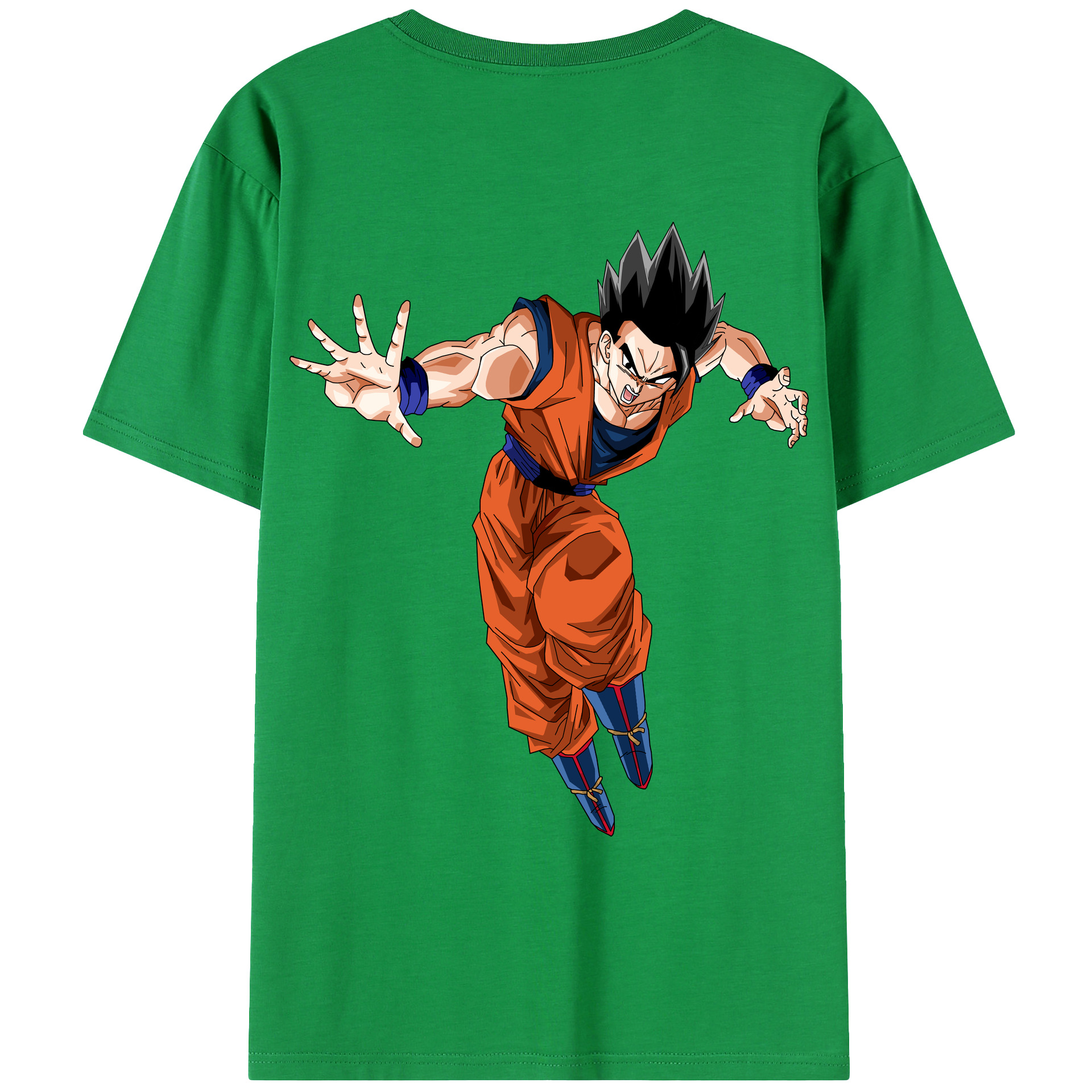 （画像用） ドラゴンボール 孫 悟飯（そんごはん）DRAGON BALL Son Gohan 綿100％ メンズ半袖Tシャツ（バックプリント） 通気性