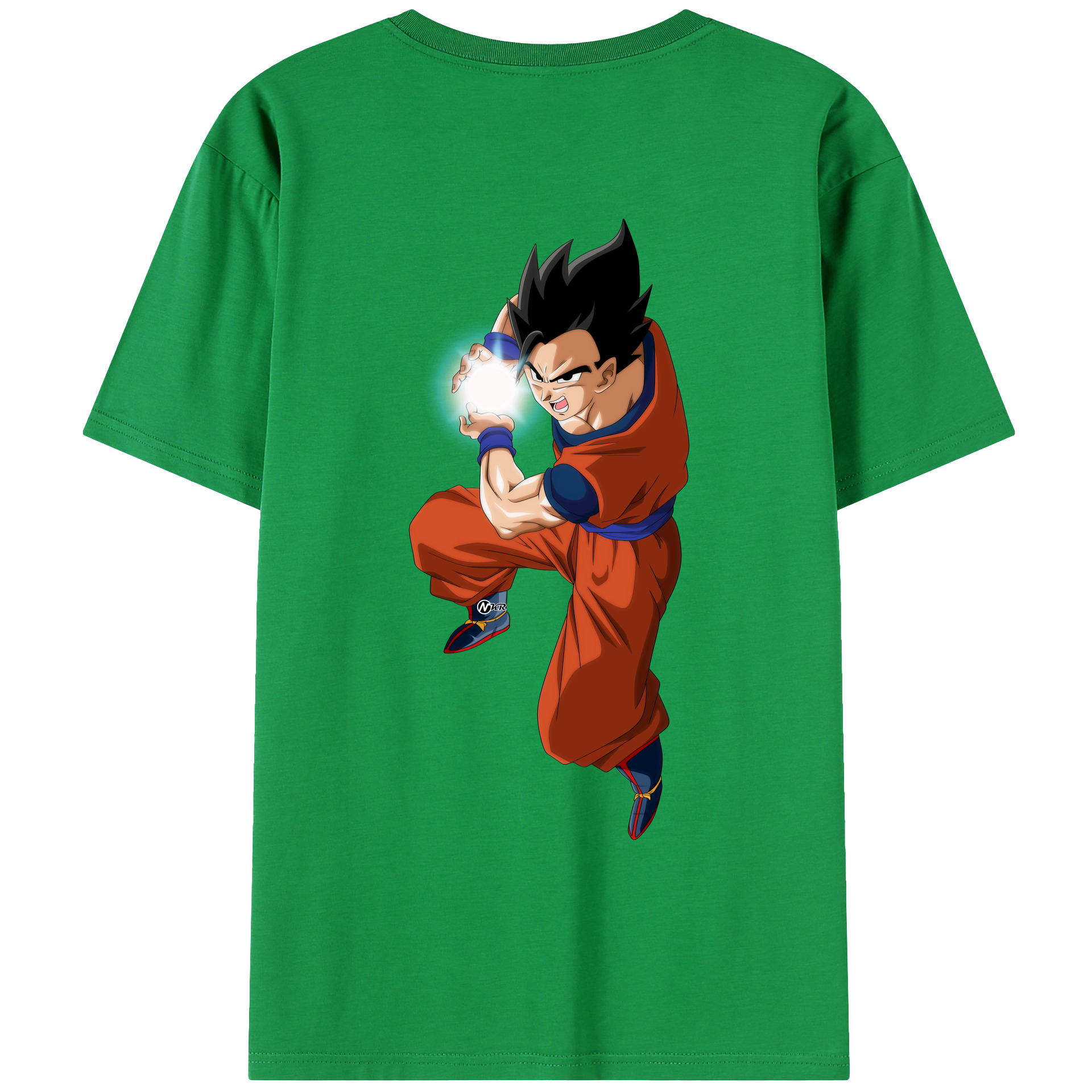 （画像用） ドラゴンボール 孫 悟飯（そんごはん）DRAGON BALL Son Gohan 綿100％ メンズ半袖Tシャツ（バックプリント） 通気性