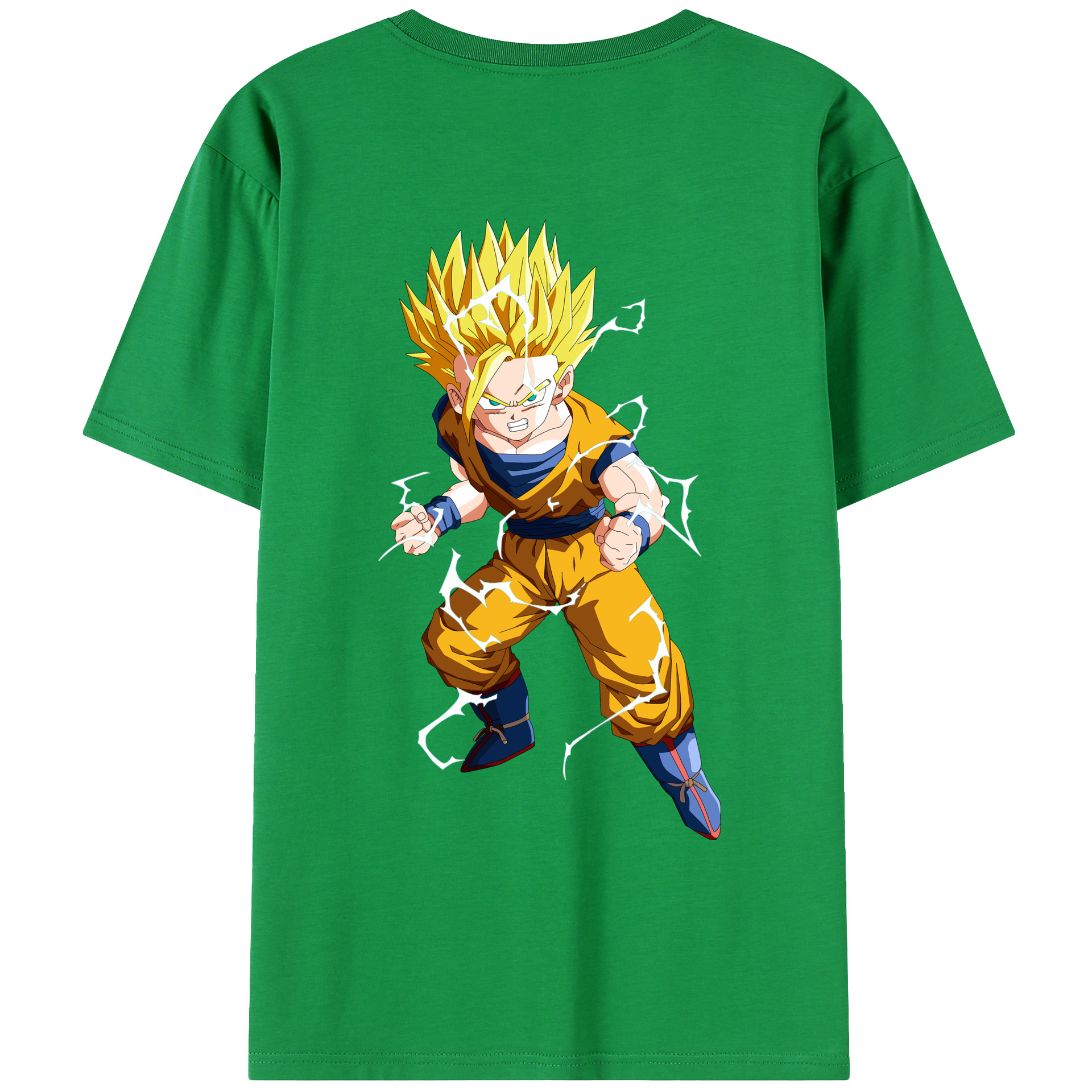 （画像用） ドラゴンボール 孫 悟飯（そんごはん）DRAGON BALL Son Gohan 綿100％ メンズ半袖Tシャツ（バックプリント） 通気性
