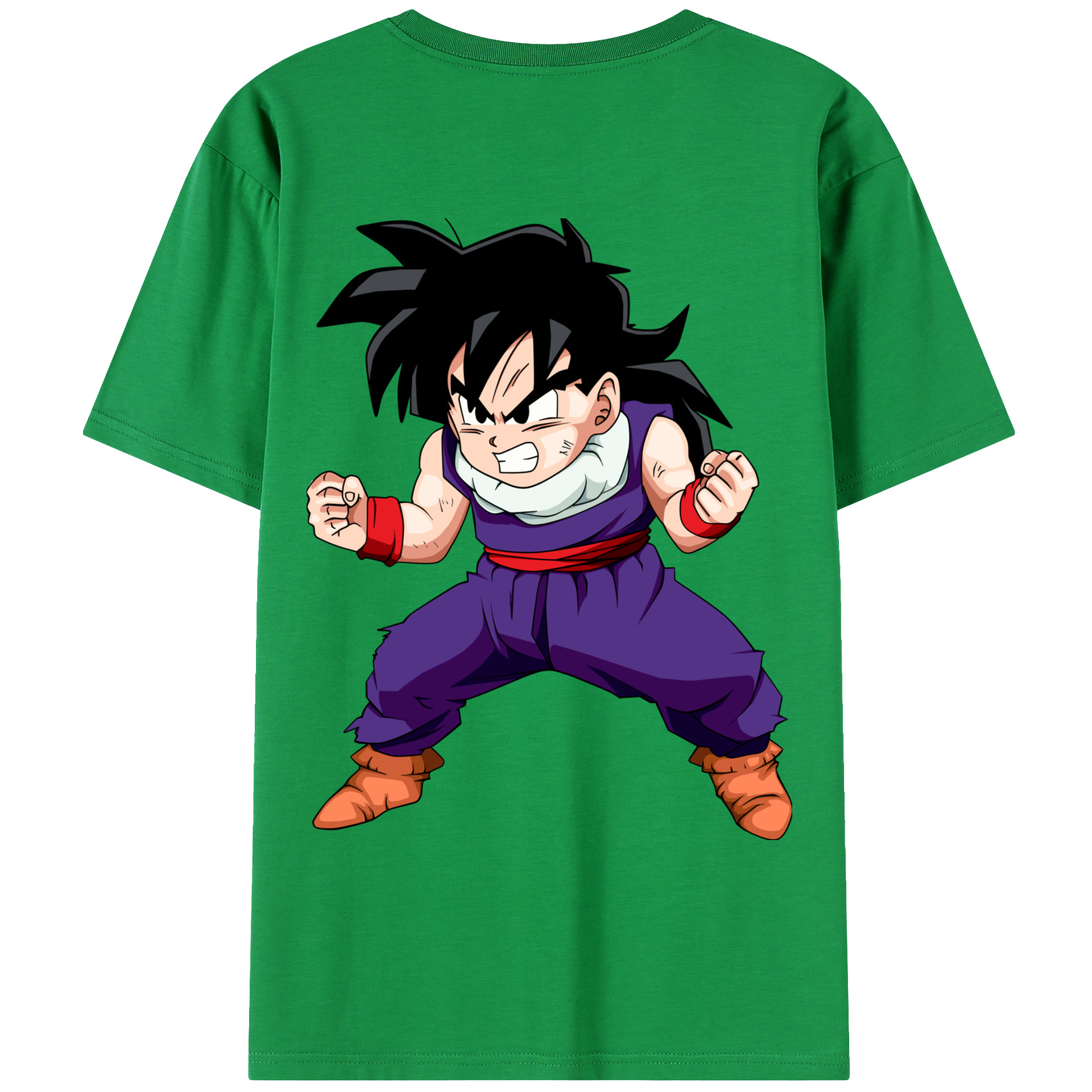 （画像用） ドラゴンボール 孫 悟飯（そんごはん）DRAGON BALL Son Gohan 綿100％ メンズ半袖Tシャツ（バックプリント） 通気性