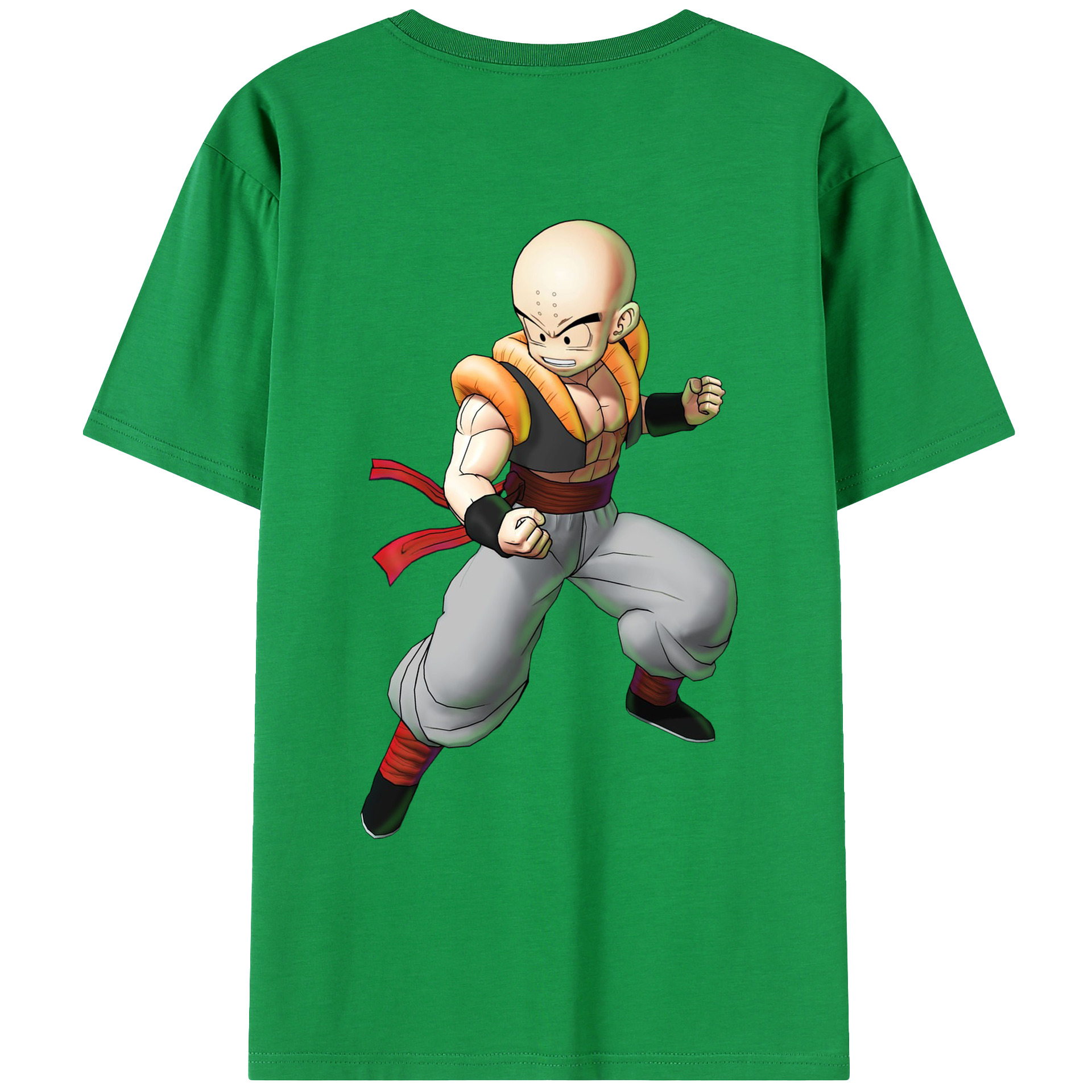 （画像用） ドラゴンボール クリリン DRAGON BALL krillin 綿100％ メンズ半袖Tシャツ（バックプリント） 通気性