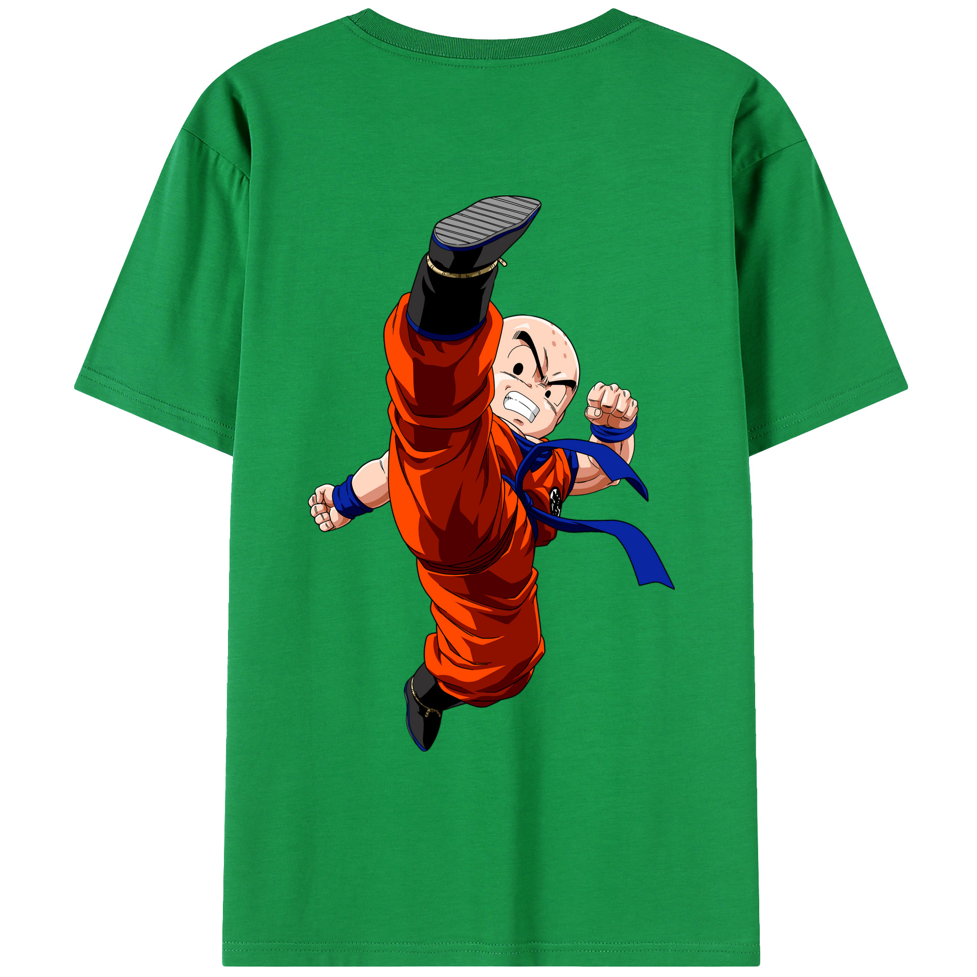 （画像用） ドラゴンボール クリリン DRAGON BALL krillin 綿100％ メンズ半袖Tシャツ（バックプリント） 通気性