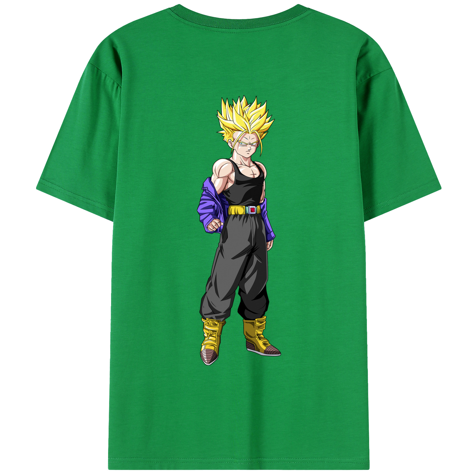 （画像用） ドラゴンボール トランクス（Torankusu）DRAGON BALL Trunks 綿100％ メンズ半袖Tシャツ（バックプリント） 通気性