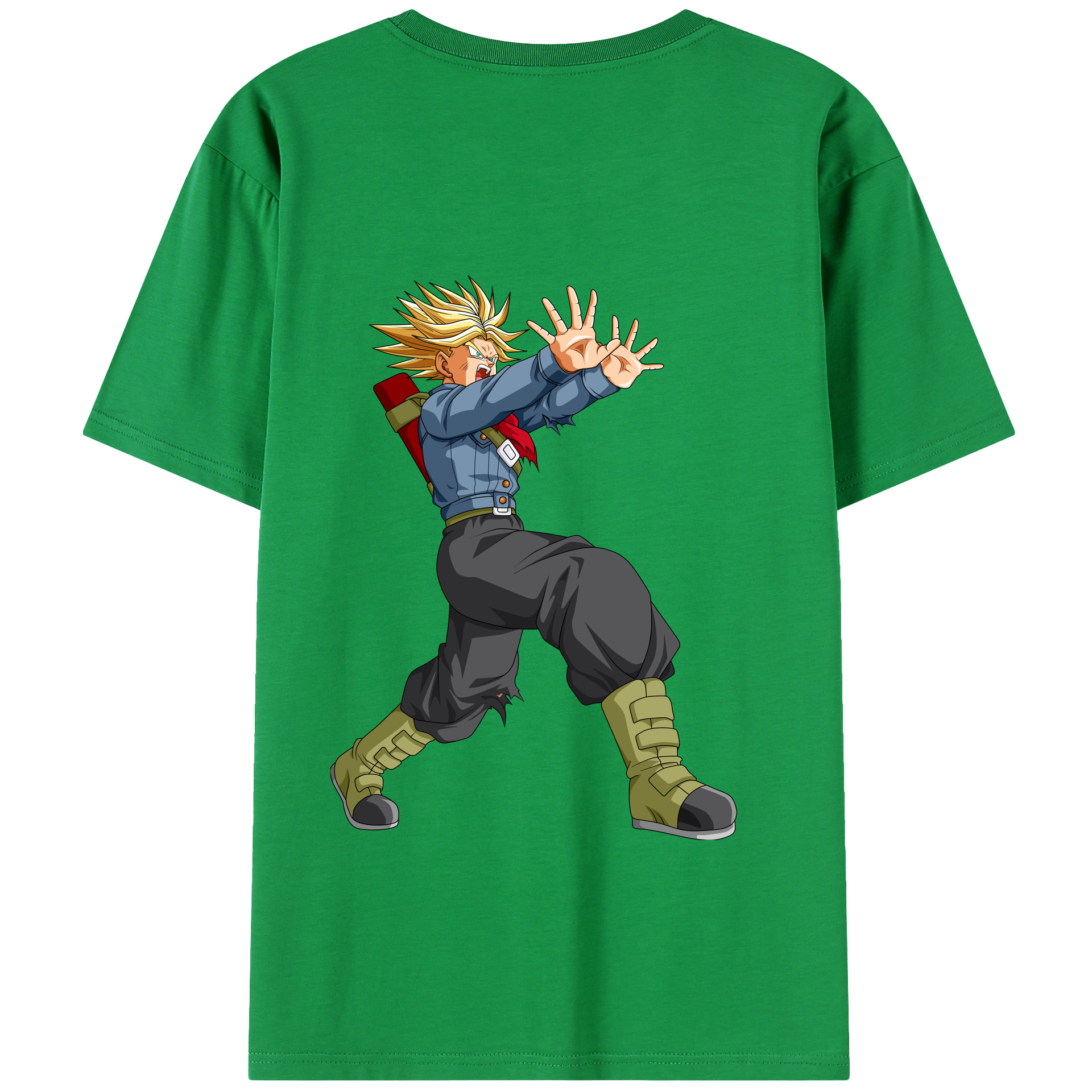 （画像用） ドラゴンボール トランクス（Torankusu）DRAGON BALL Trunks 綿100％ メンズ半袖Tシャツ（バックプリント） 通気性