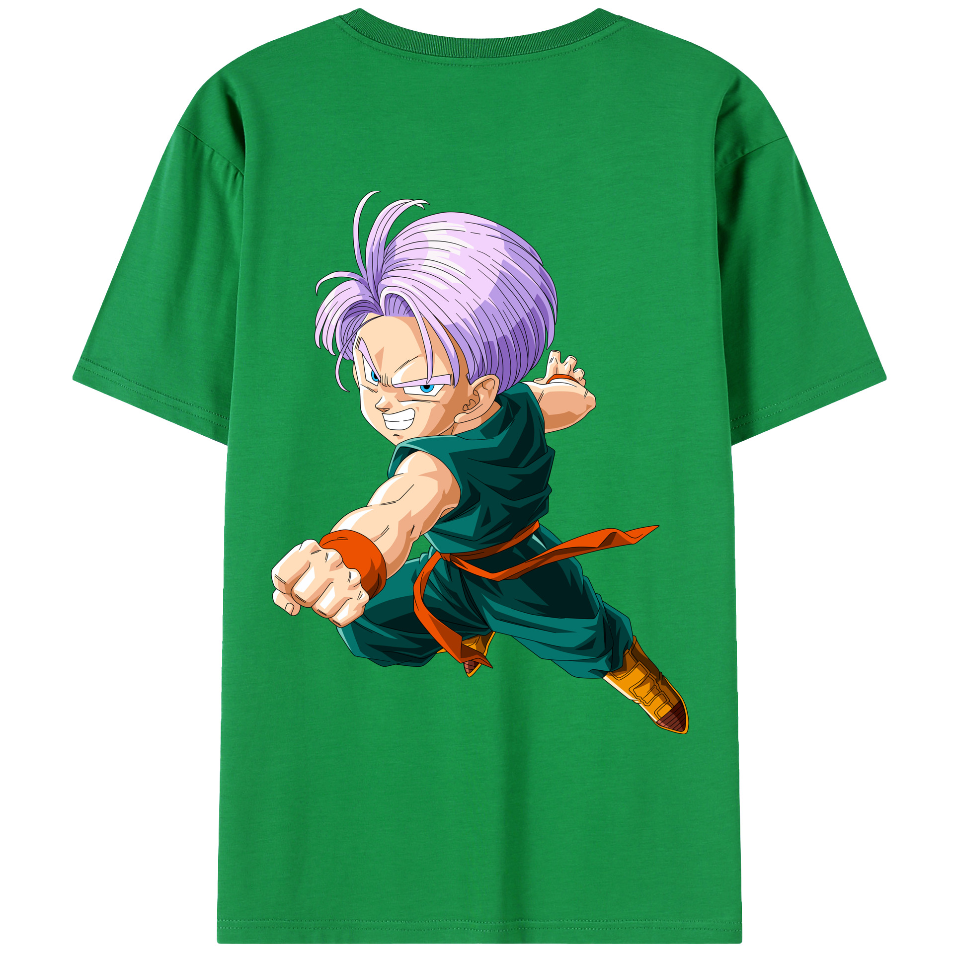 （画像用） ドラゴンボール トランクス（Torankusu）DRAGON BALL Trunks 綿100％ メンズ半袖Tシャツ（バックプリント） 通気性